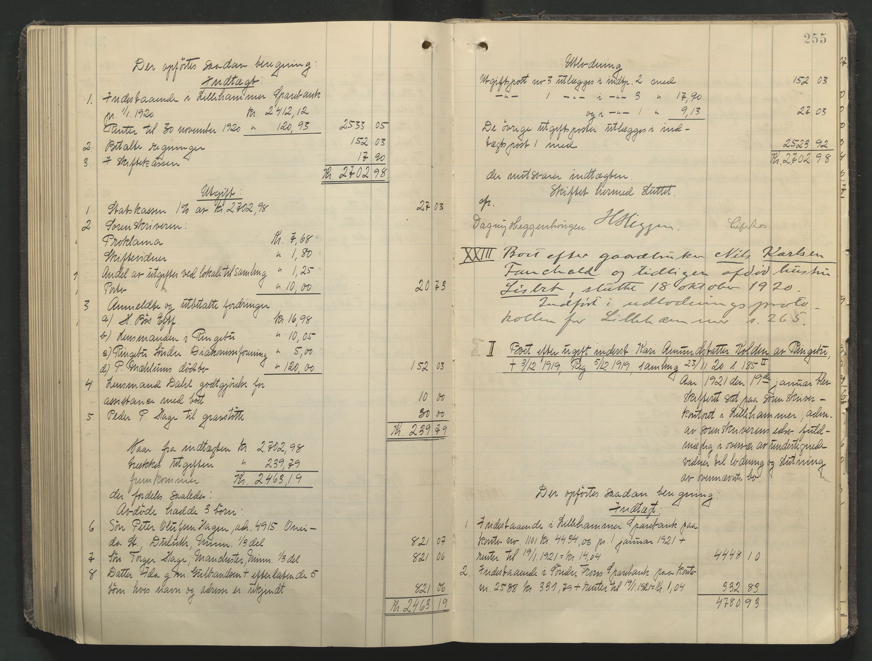 Sør-Gudbrandsdal tingrett, AV/SAH-TING-004/J/Ja/Jae/L0002: Skifteutlodningsprotokoll - landet, 1912-1921, p. 255