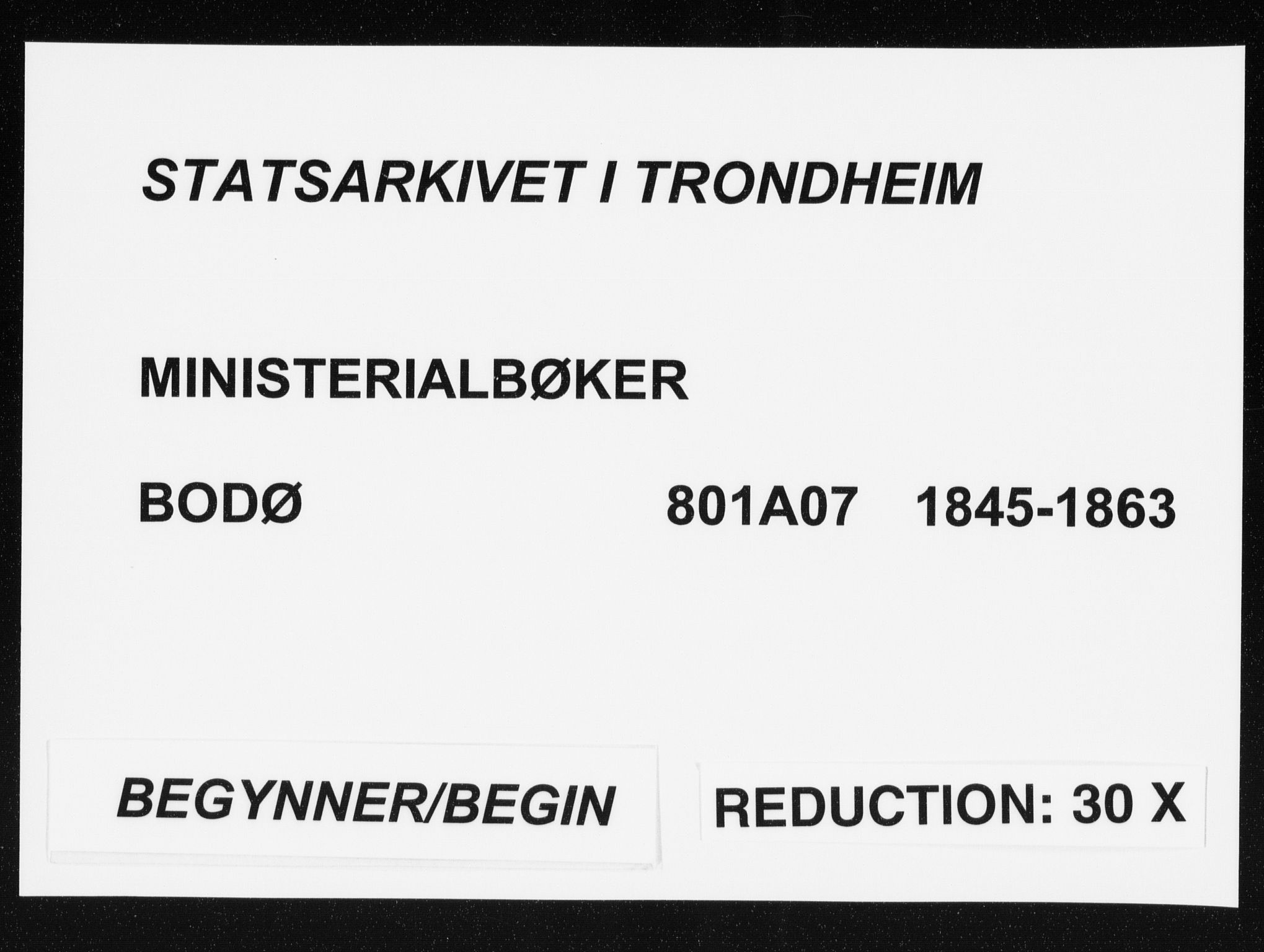 Ministerialprotokoller, klokkerbøker og fødselsregistre - Nordland, SAT/A-1459/801/L0007: Parish register (official) no. 801A07, 1845-1863