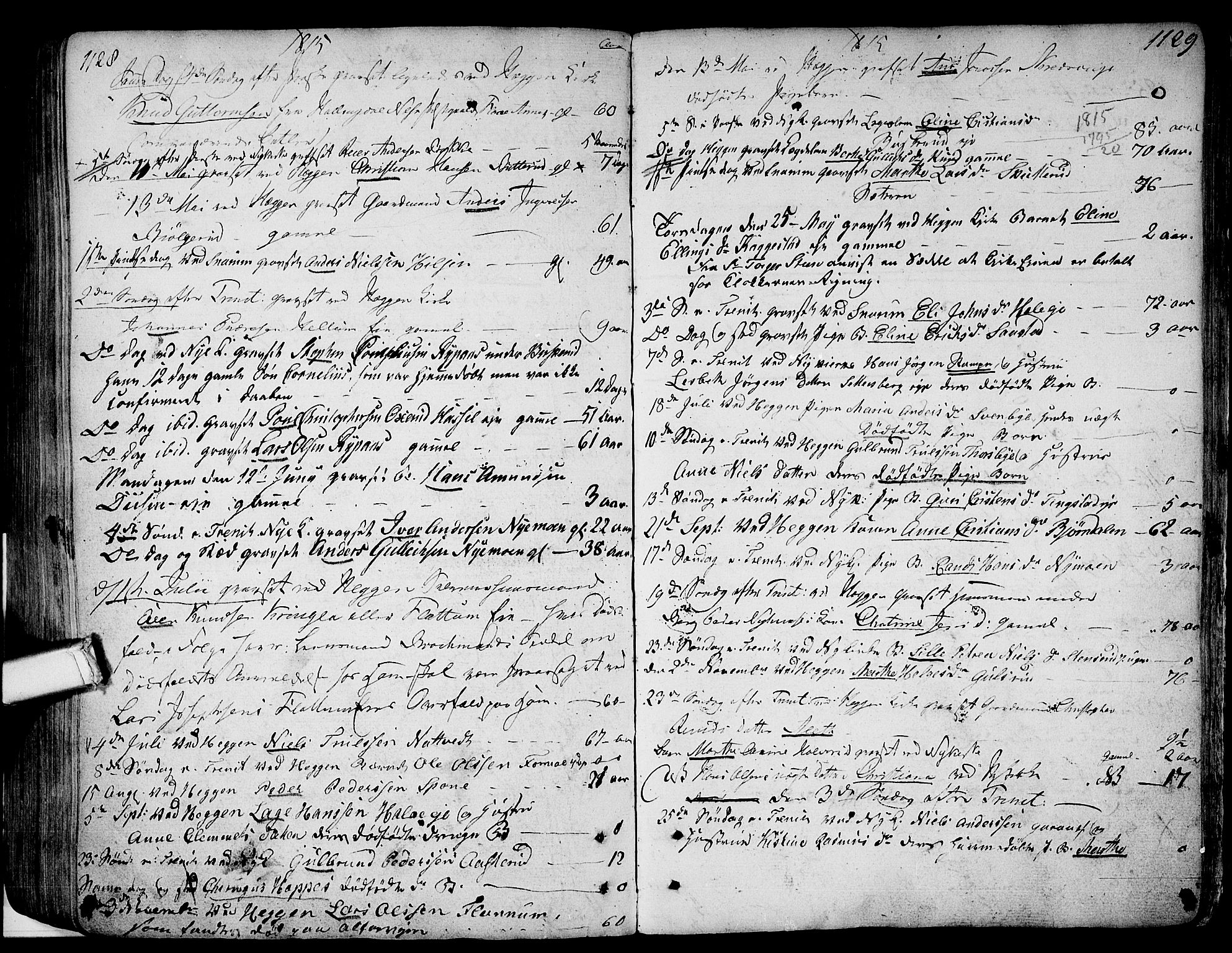 Modum kirkebøker, AV/SAKO-A-234/F/Fa/L0003: Parish register (official) no. 3, 1783-1819, p. 1128-1129