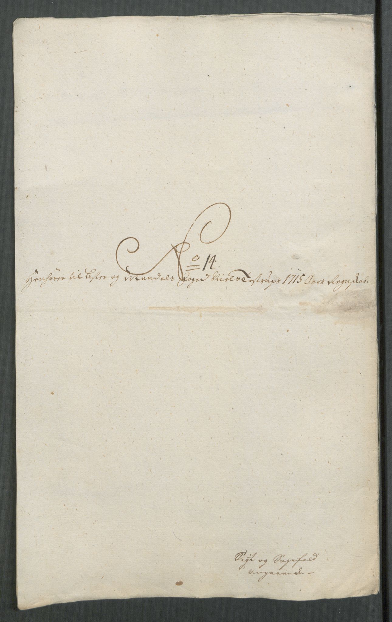 Rentekammeret inntil 1814, Reviderte regnskaper, Fogderegnskap, RA/EA-4092/R43/L2559: Fogderegnskap Lista og Mandal, 1715, p. 174