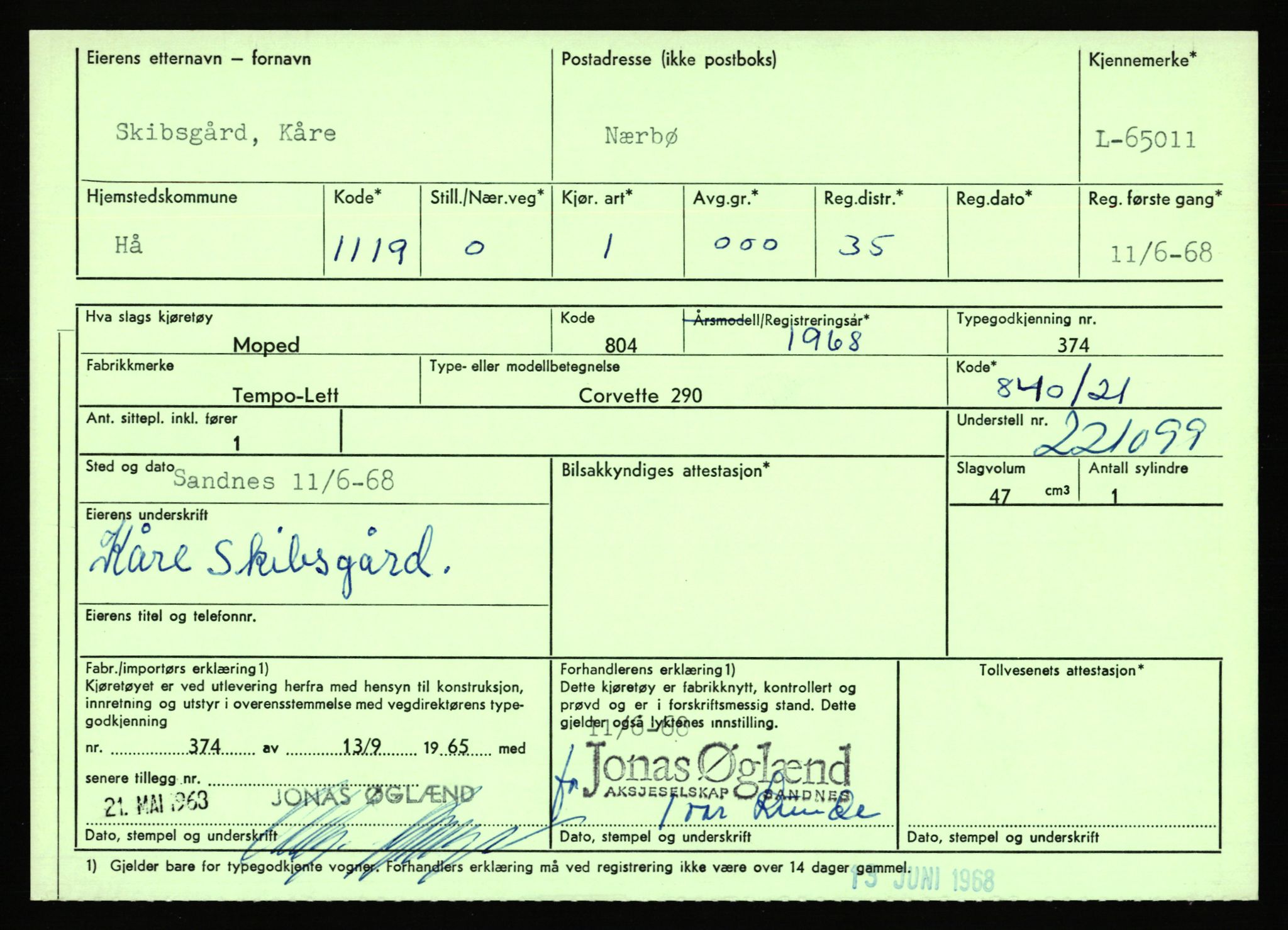 Stavanger trafikkstasjon, AV/SAST-A-101942/0/F/L0064: L-63800 - L-65399, 1930-1971, p. 2206