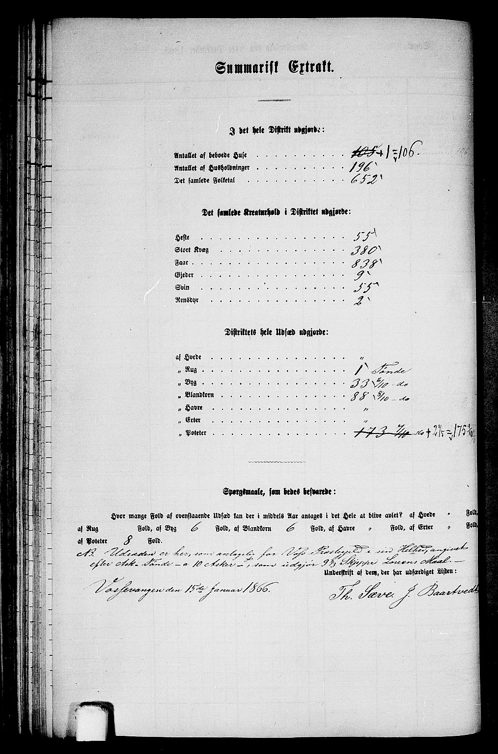 RA, 1865 census for Voss, 1865, p. 65