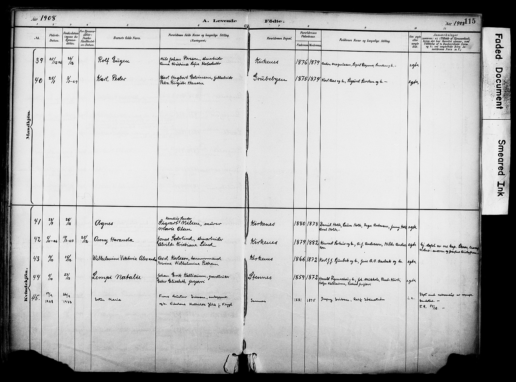 Sør-Varanger sokneprestkontor, SATØ/S-1331/H/Ha/L0004kirke: Parish register (official) no. 4, 1891-1908, p. 115