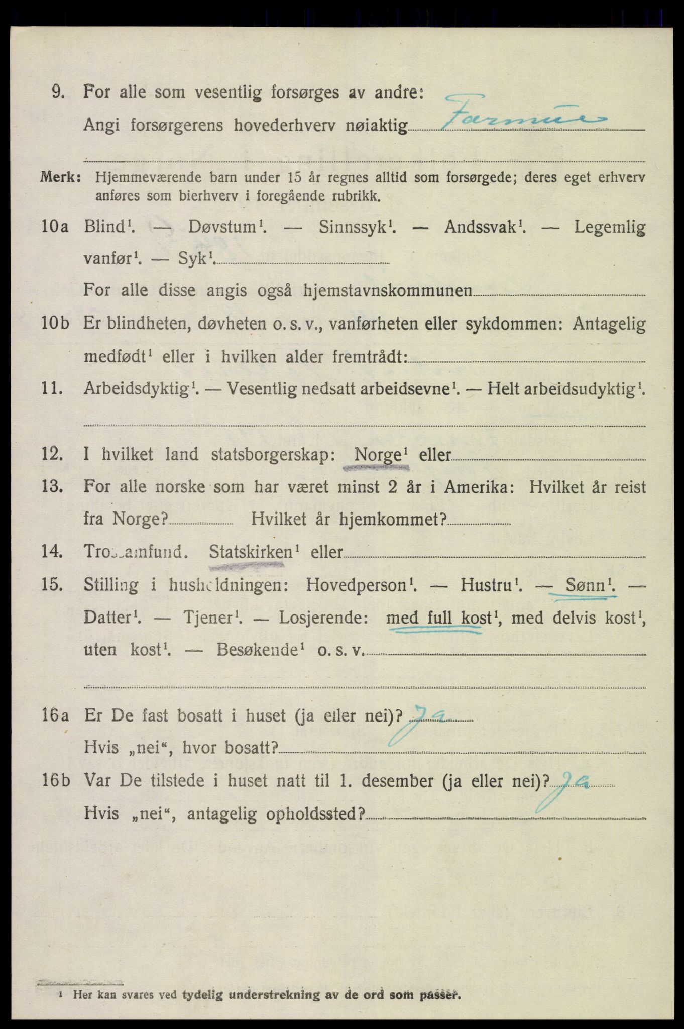 SAK, 1920 census for Landvik, 1920, p. 2137