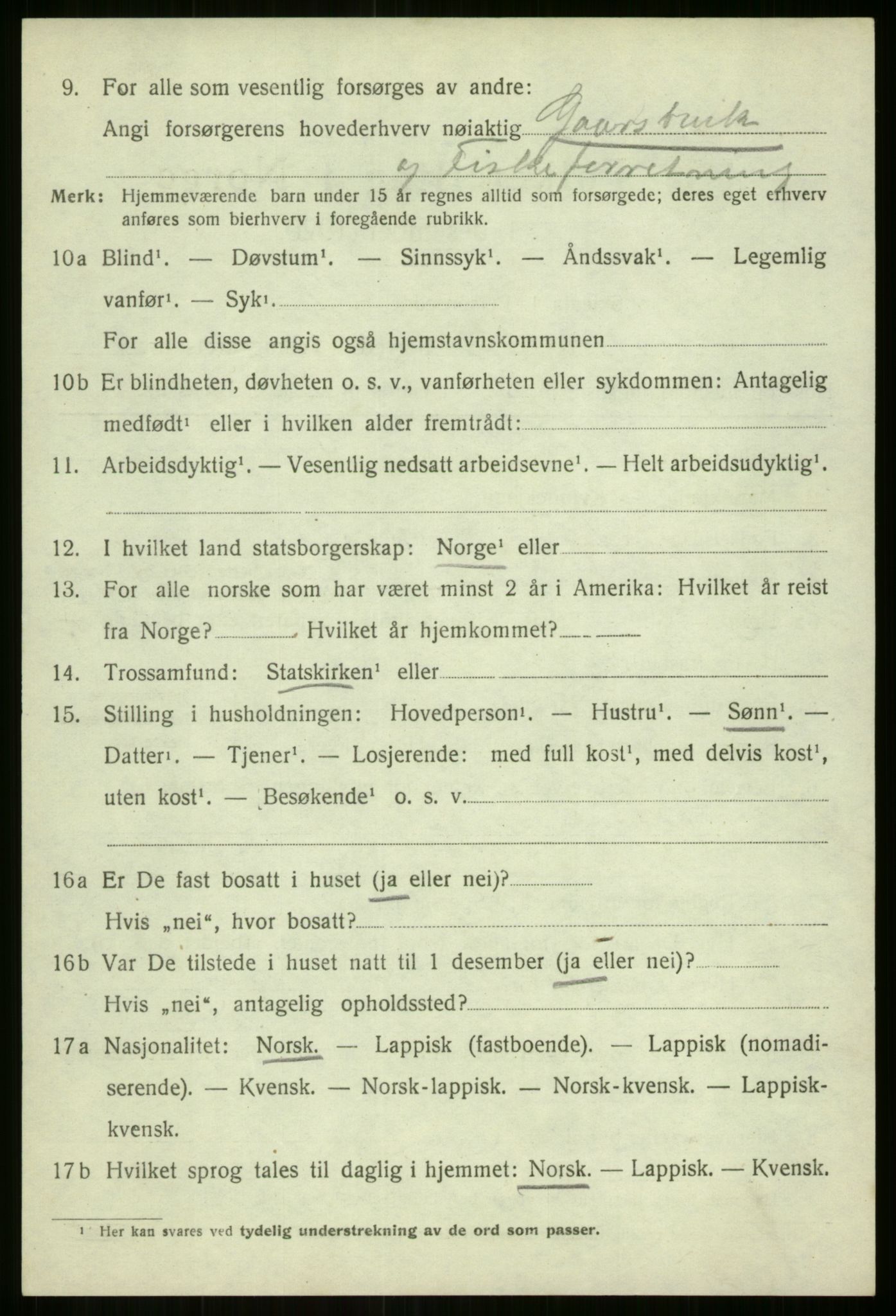 SATØ, 1920 census for Sørreisa, 1920, p. 1783