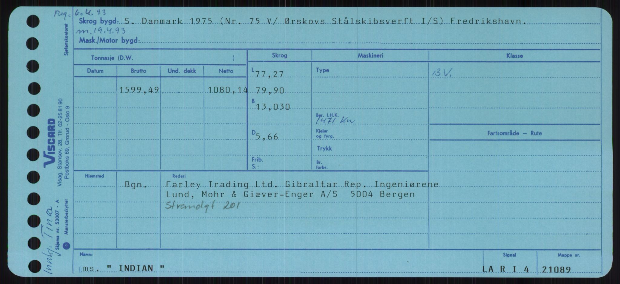 Sjøfartsdirektoratet med forløpere, Skipsmålingen, RA/S-1627/H/Ha/L0003/0001: Fartøy, Hilm-Mar / Fartøy, Hilm-Kol, p. 305