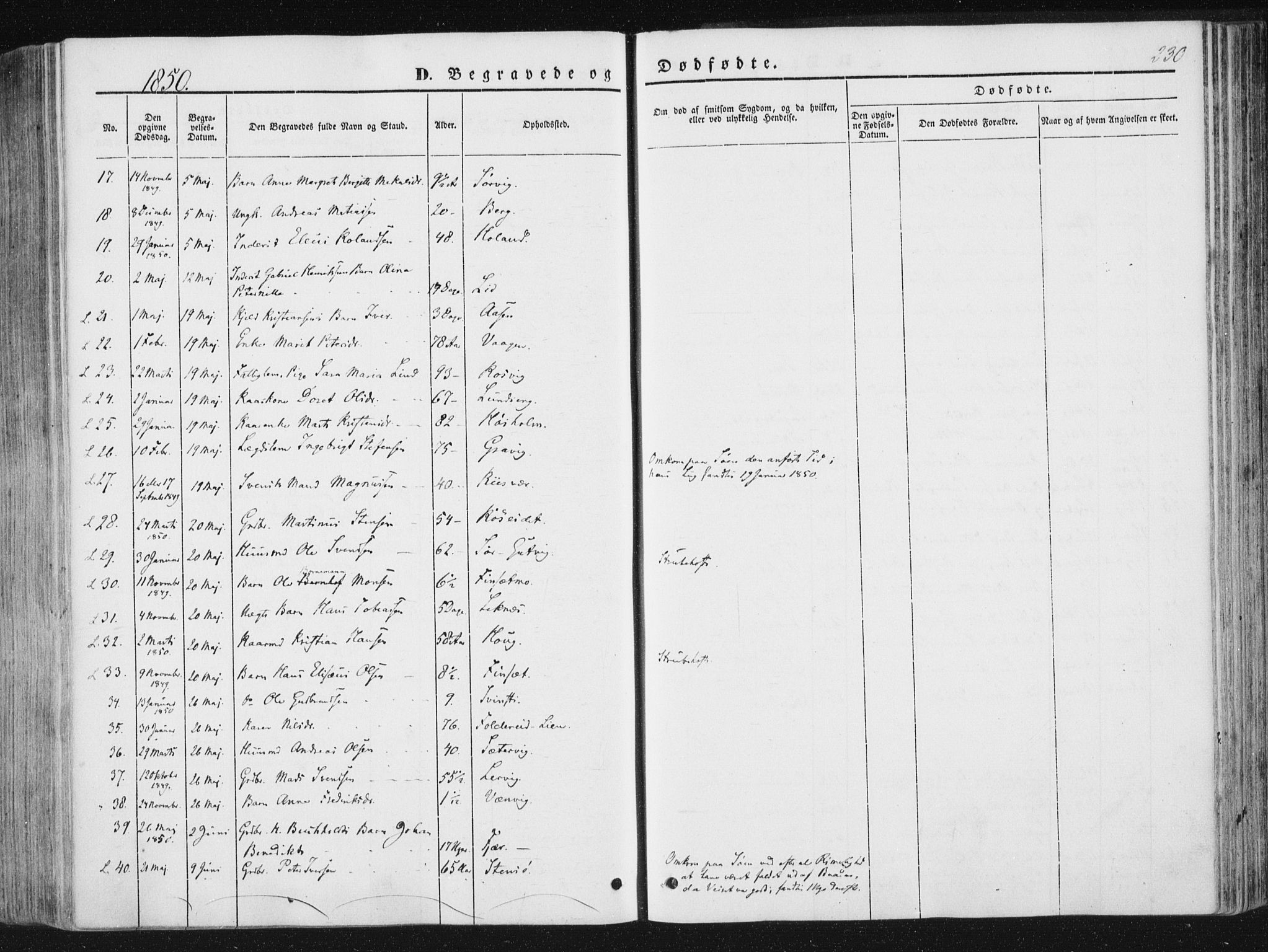 Ministerialprotokoller, klokkerbøker og fødselsregistre - Nord-Trøndelag, SAT/A-1458/780/L0640: Parish register (official) no. 780A05, 1845-1856, p. 230