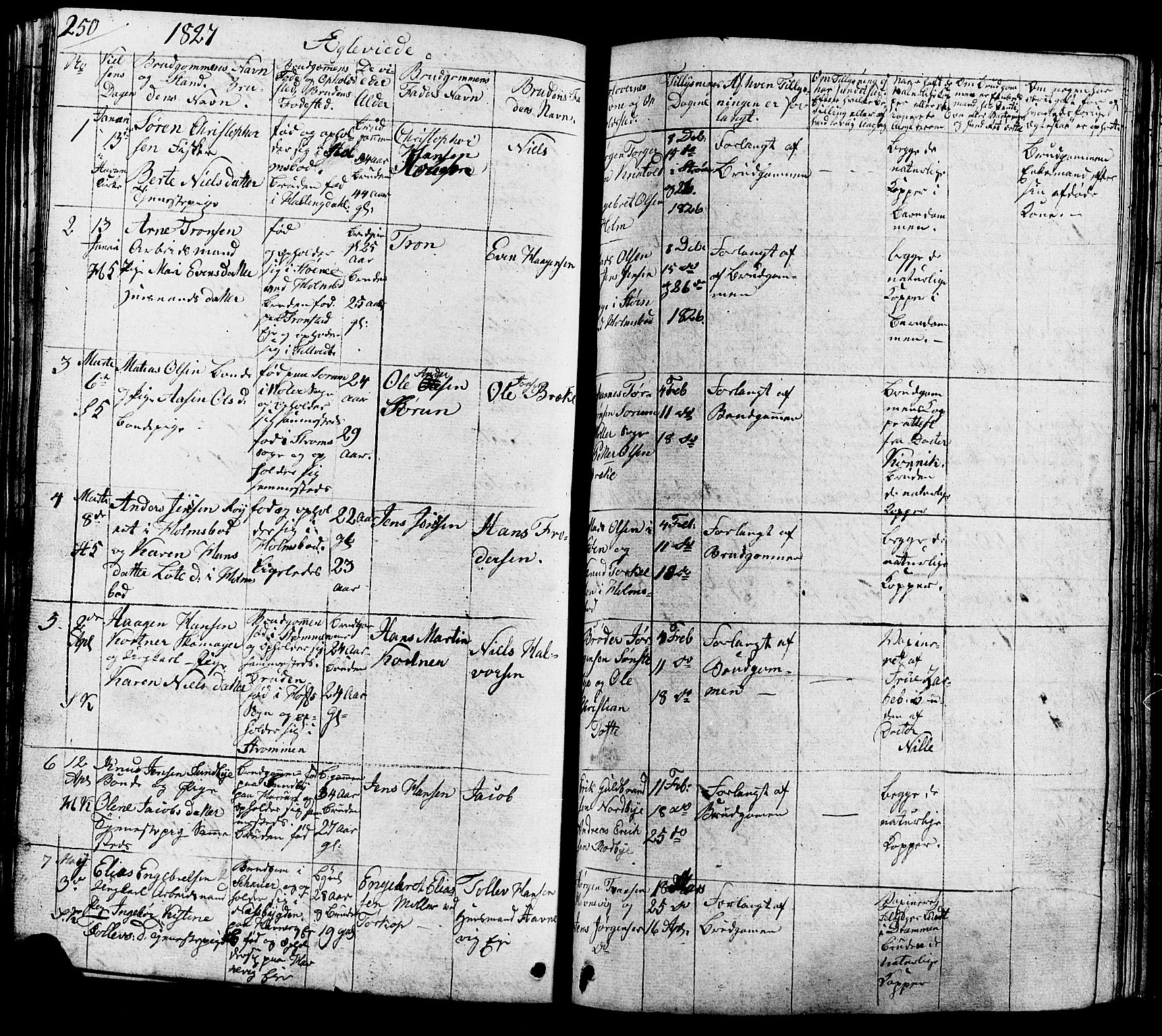 Hurum kirkebøker, SAKO/A-229/G/Ga/L0002: Parish register (copy) no. I 2, 1827-1857, p. 250