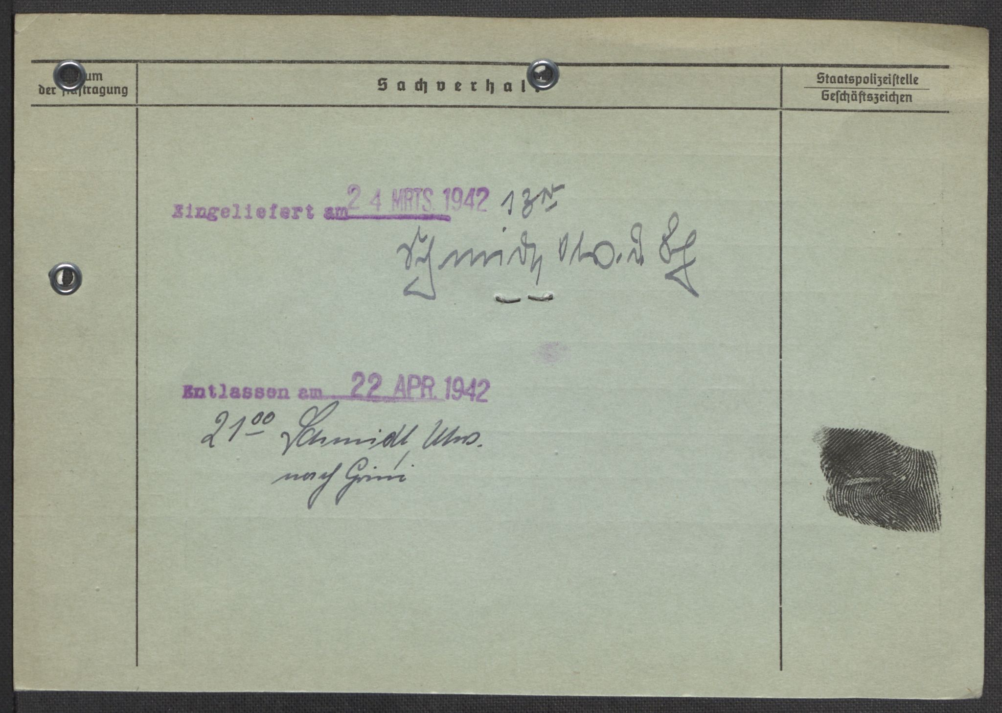 Befehlshaber der Sicherheitspolizei und des SD, AV/RA-RAFA-5969/E/Ea/Eaa/L0002: Register over norske fanger i Møllergata 19: Bj-Eng, 1940-1945, p. 680