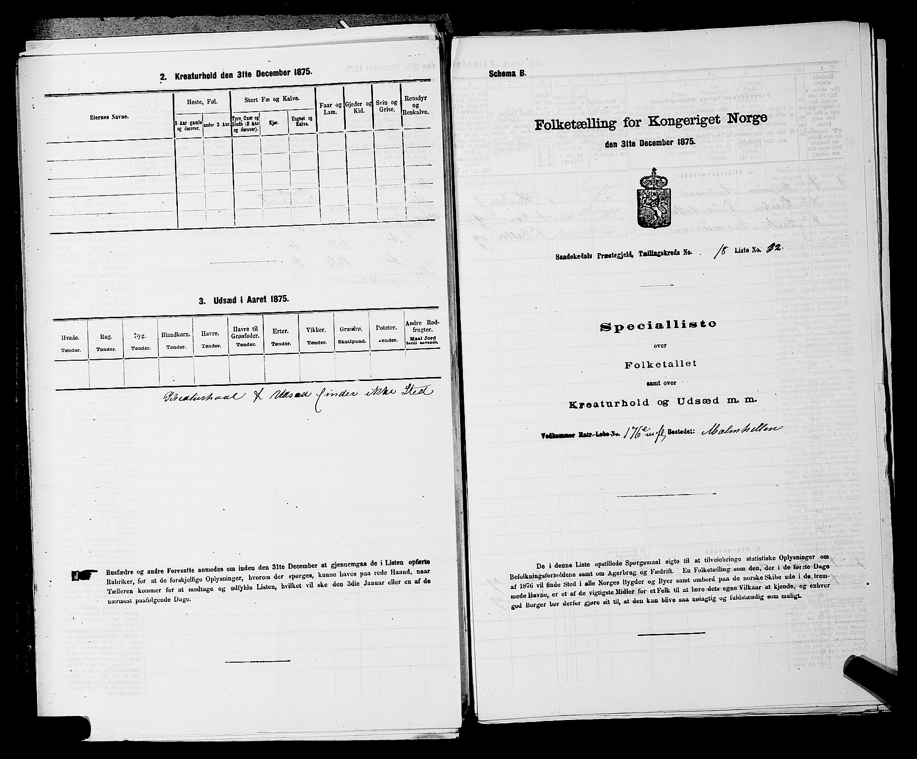 SAKO, 1875 census for 0816P Sannidal, 1875, p. 1512