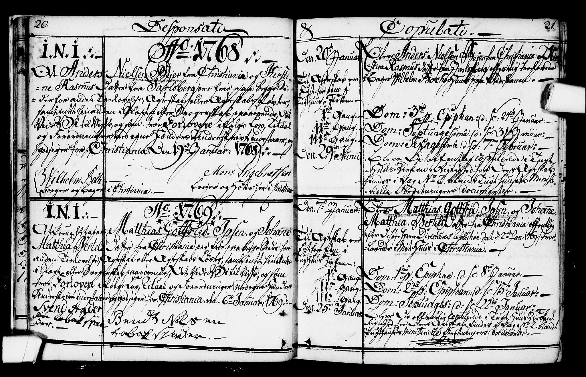 Kristiania tukthusprest Kirkebøker, SAO/A-10881/F/Fa/L0001: Parish register (official) no. 1, 1758-1828, p. 20-21