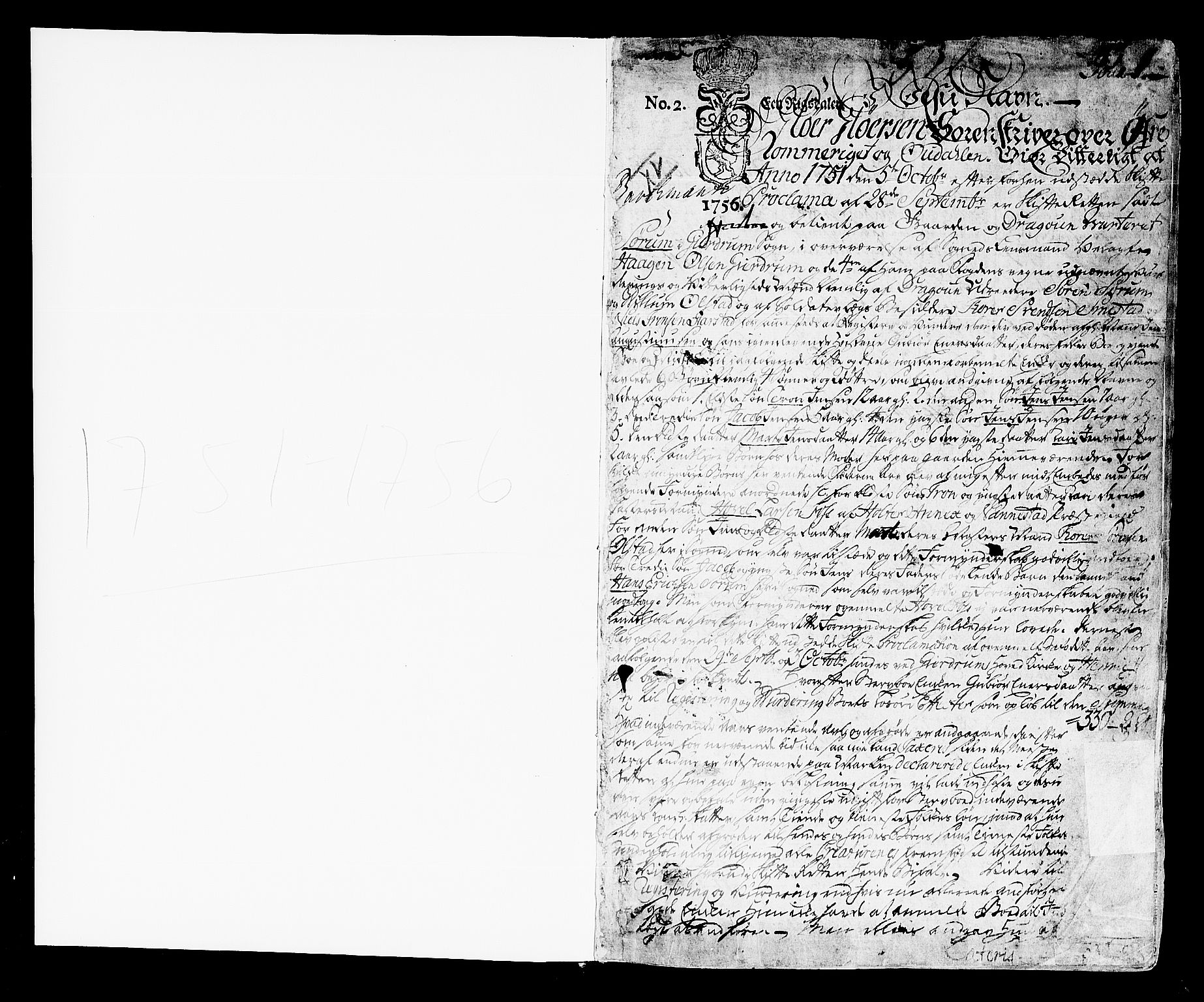 Øvre Romerike sorenskriveri, SAO/A-10649/H/Hb/L0007: Skifteprotokoll nr. 7, 1751-1756, p. 0b-1a