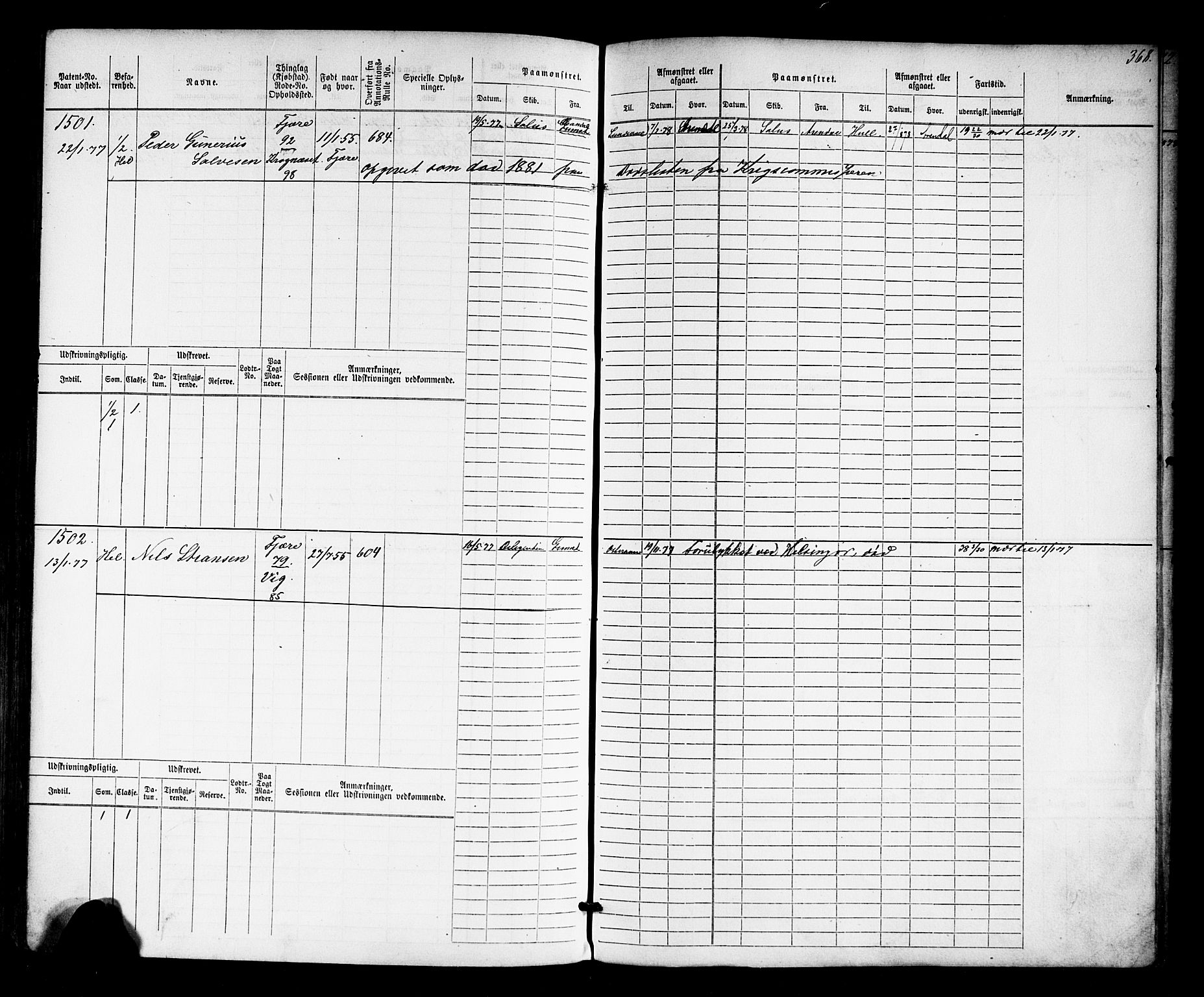 Grimstad mønstringskrets, AV/SAK-2031-0013/F/Fb/L0010: Hovedrulle nr 769-1528, V-23, 1870-1877, p. 381