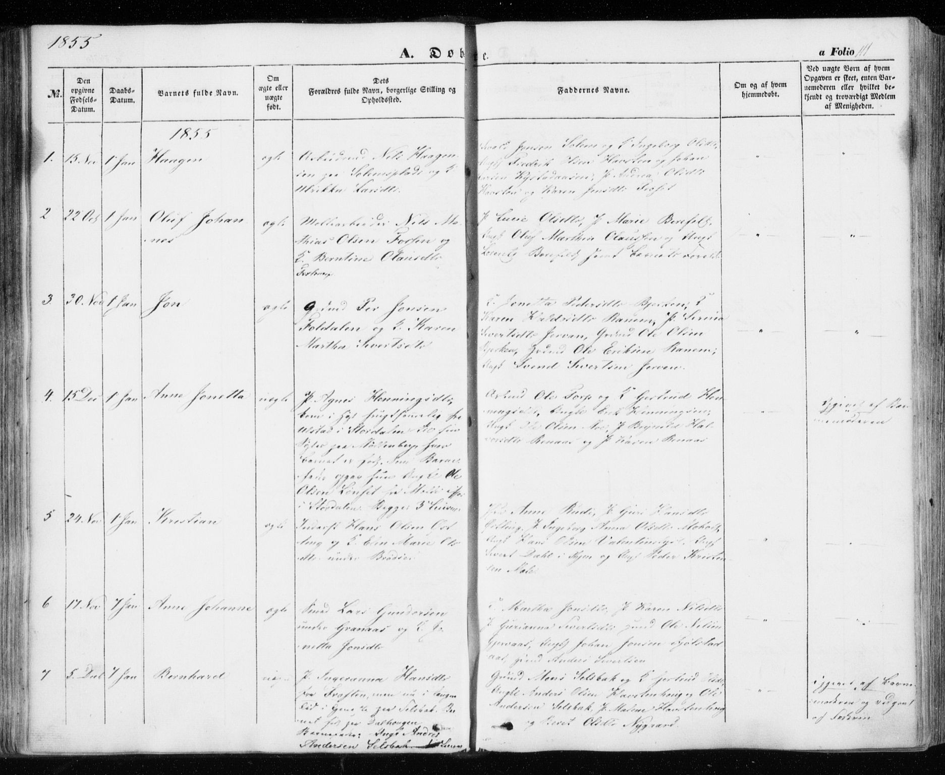 Ministerialprotokoller, klokkerbøker og fødselsregistre - Sør-Trøndelag, AV/SAT-A-1456/606/L0291: Parish register (official) no. 606A06, 1848-1856, p. 111