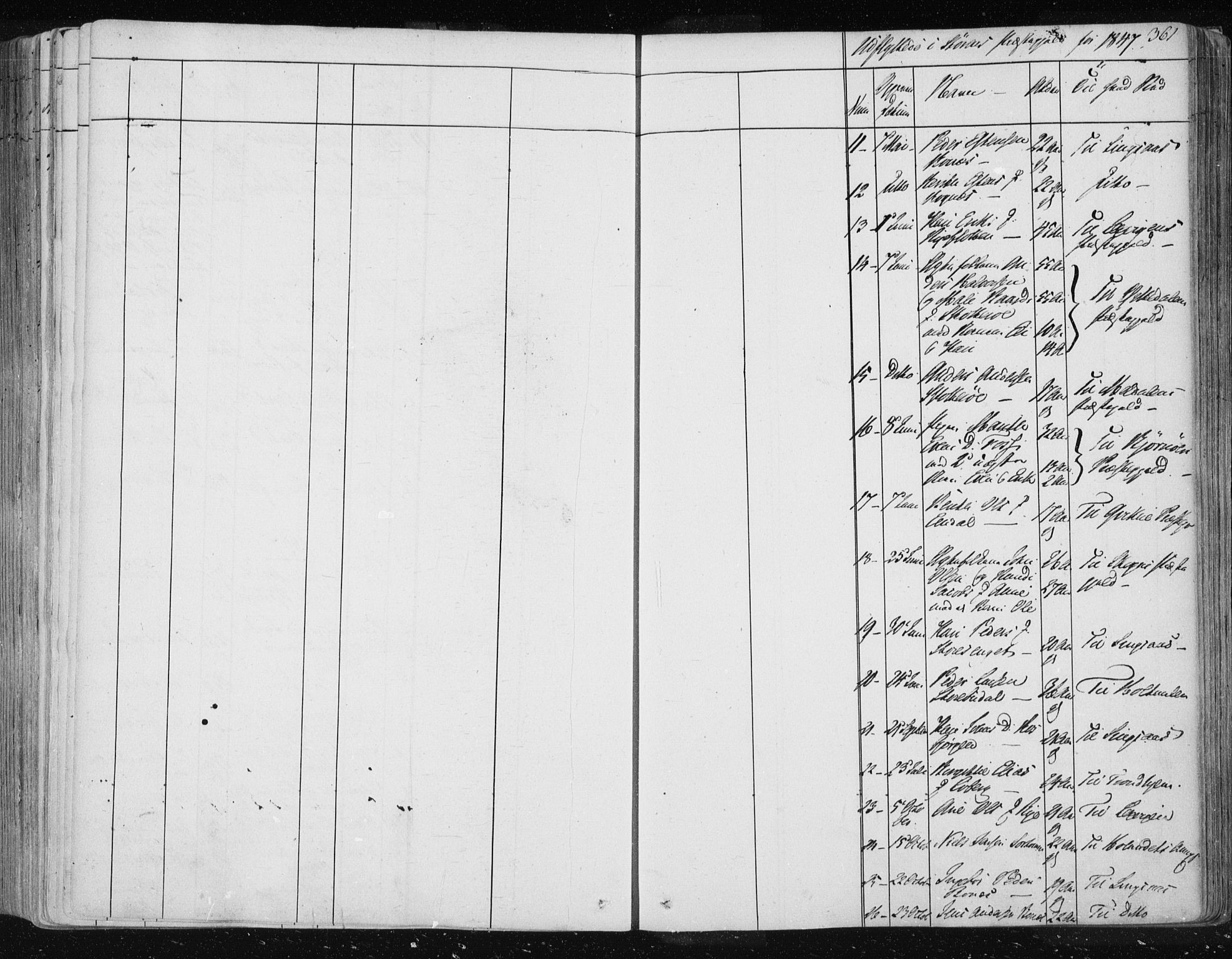 Ministerialprotokoller, klokkerbøker og fødselsregistre - Sør-Trøndelag, AV/SAT-A-1456/687/L0997: Parish register (official) no. 687A05 /1, 1843-1848, p. 361