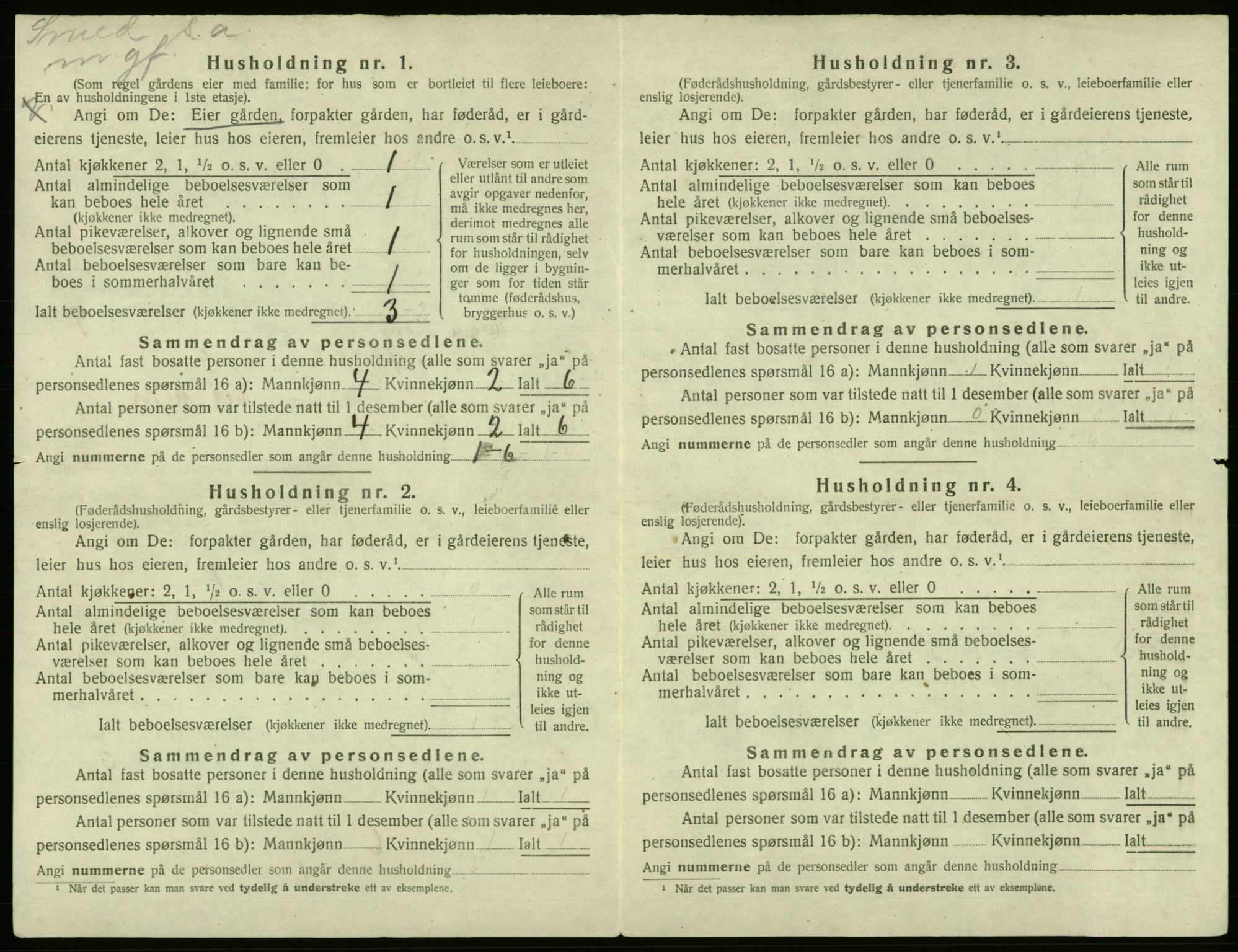 SAB, 1920 census for Kvam, 1920, p. 835