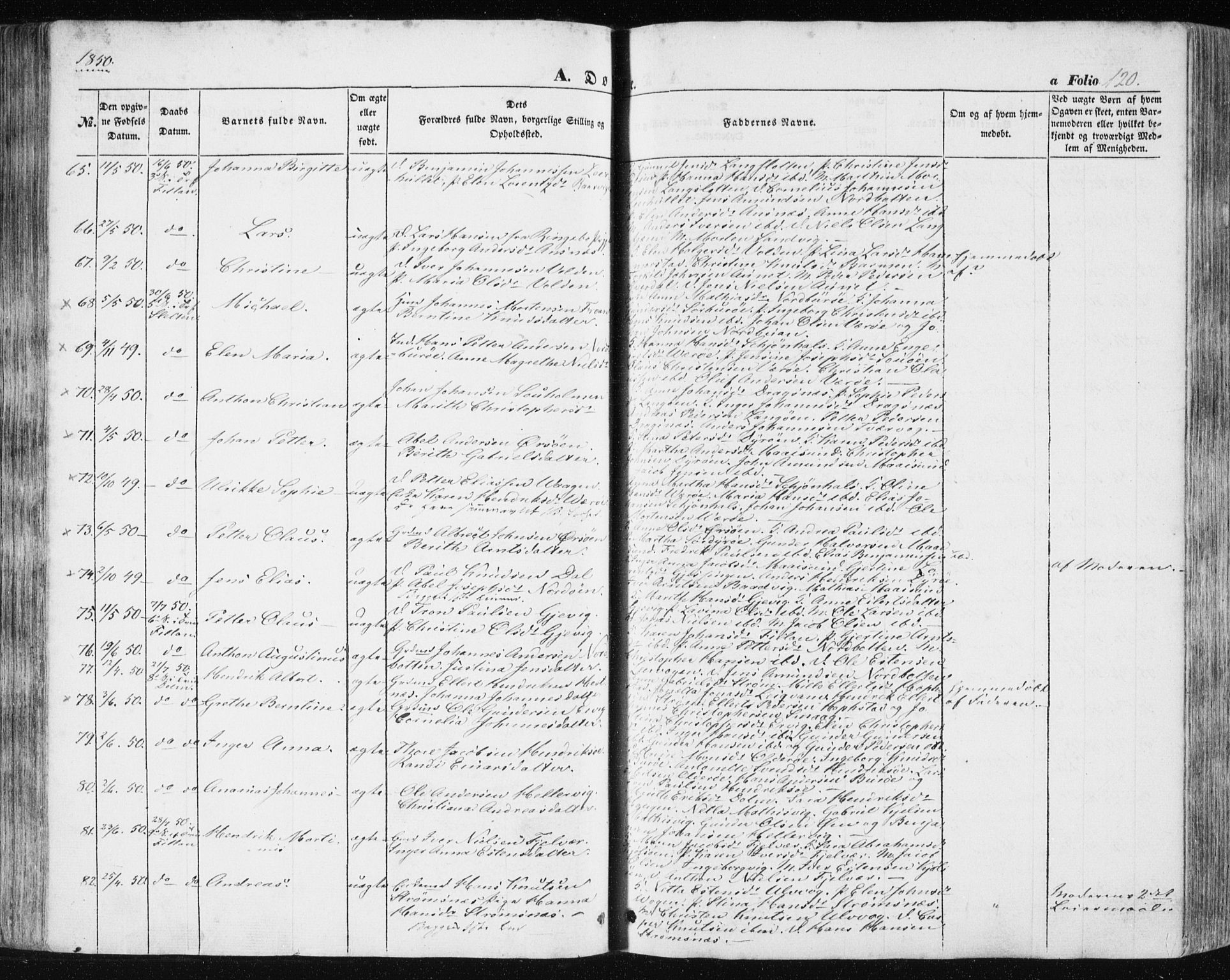 Ministerialprotokoller, klokkerbøker og fødselsregistre - Sør-Trøndelag, AV/SAT-A-1456/634/L0529: Parish register (official) no. 634A05, 1843-1851, p. 120