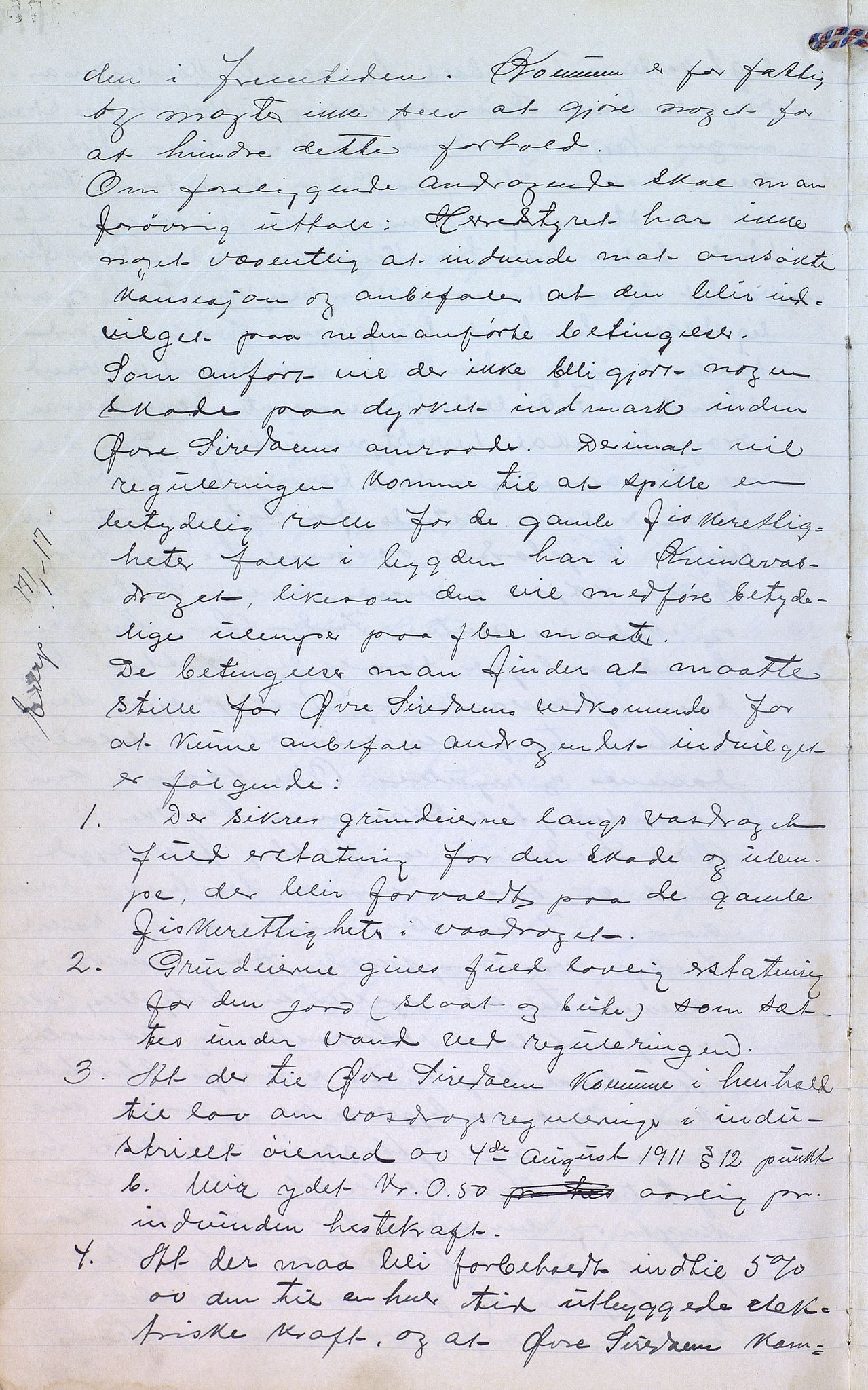 Øvre Sirdal kommune - Formannskapet/Kommunestyret, ARKSOR/1046ØS120/A/L0001: Møtebok (d), 1905-1917, p. 174b