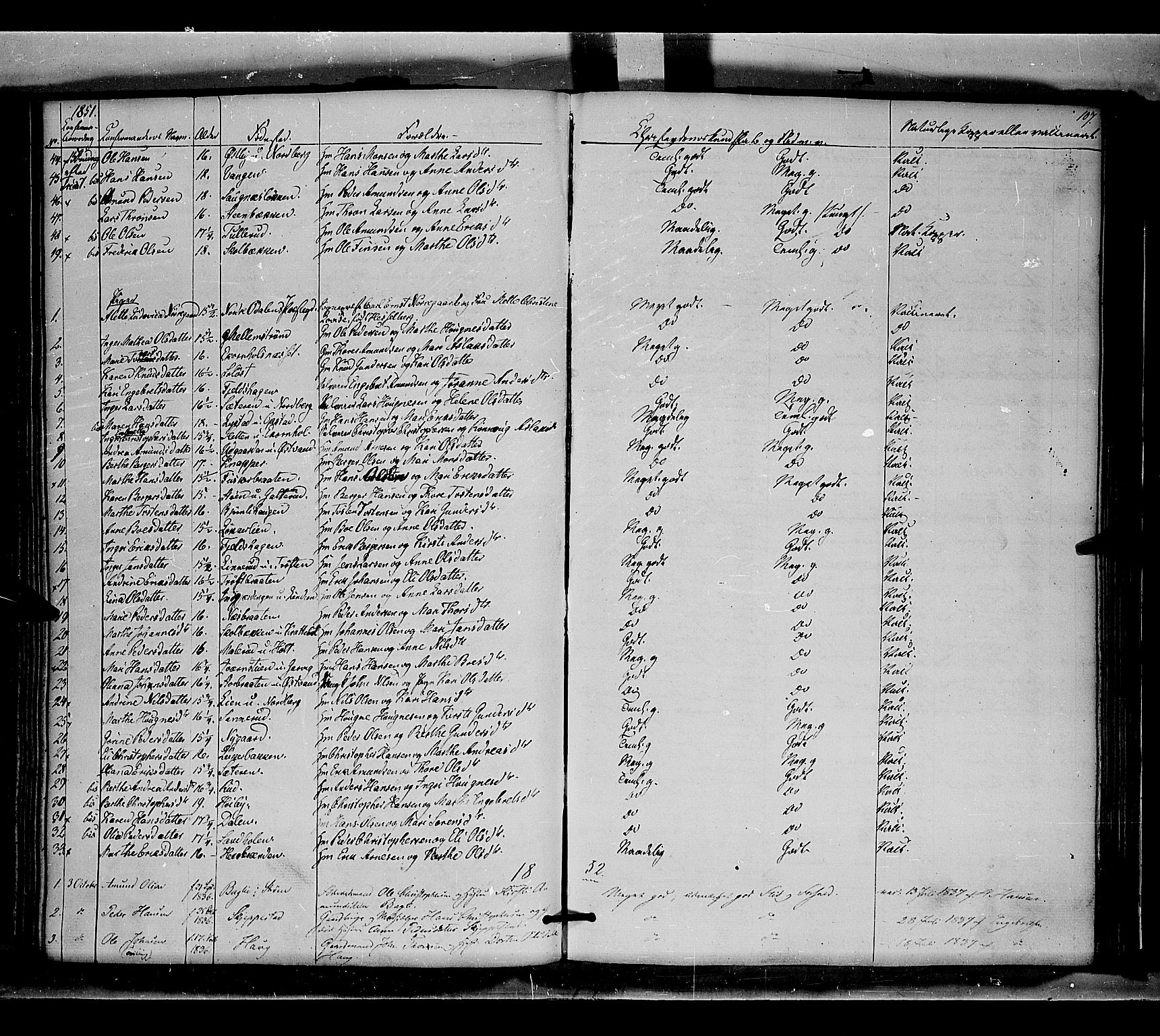 Nord-Odal prestekontor, AV/SAH-PREST-032/H/Ha/Haa/L0003: Parish register (official) no. 3, 1851-1865, p. 107