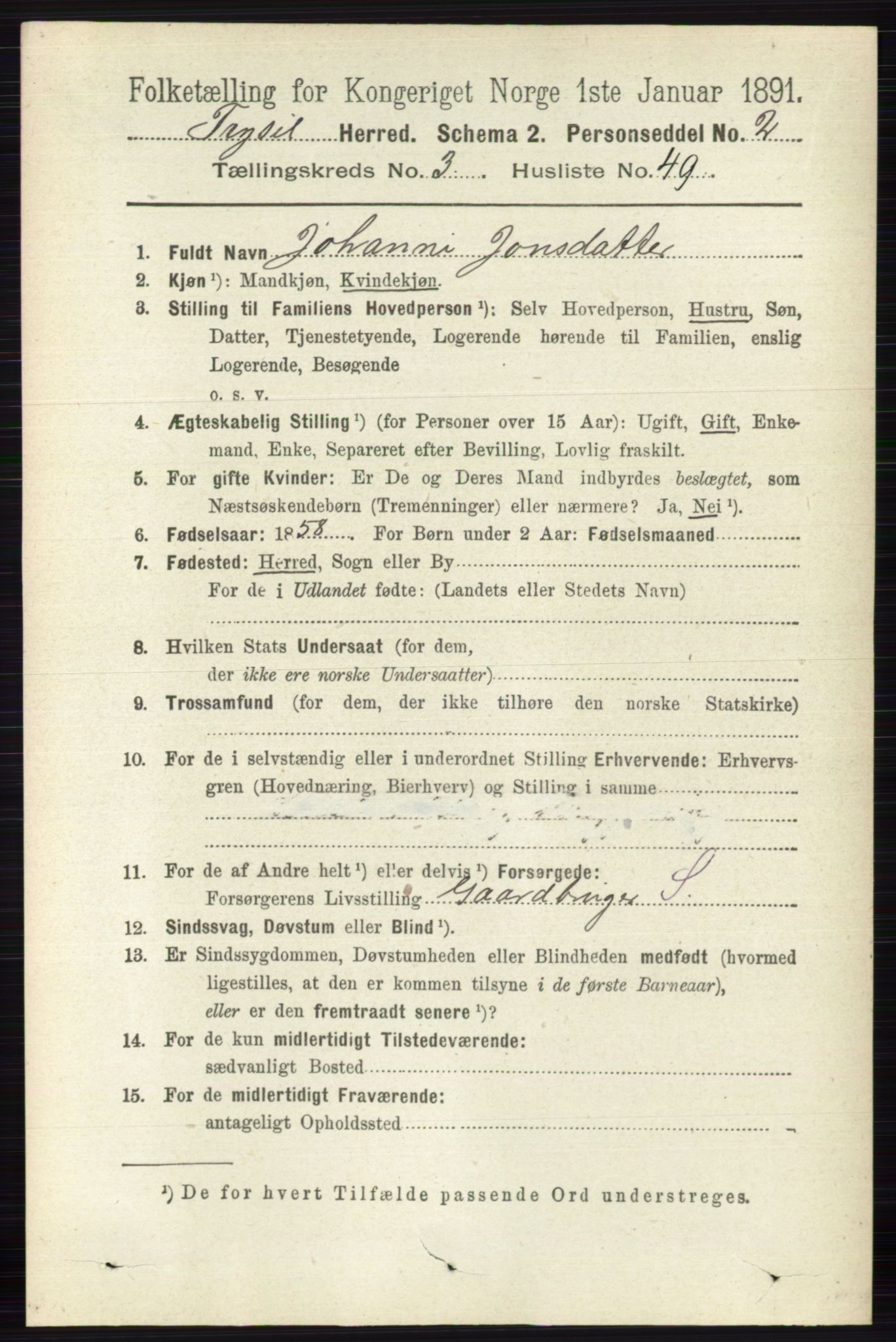 RA, 1891 census for 0428 Trysil, 1891, p. 1763