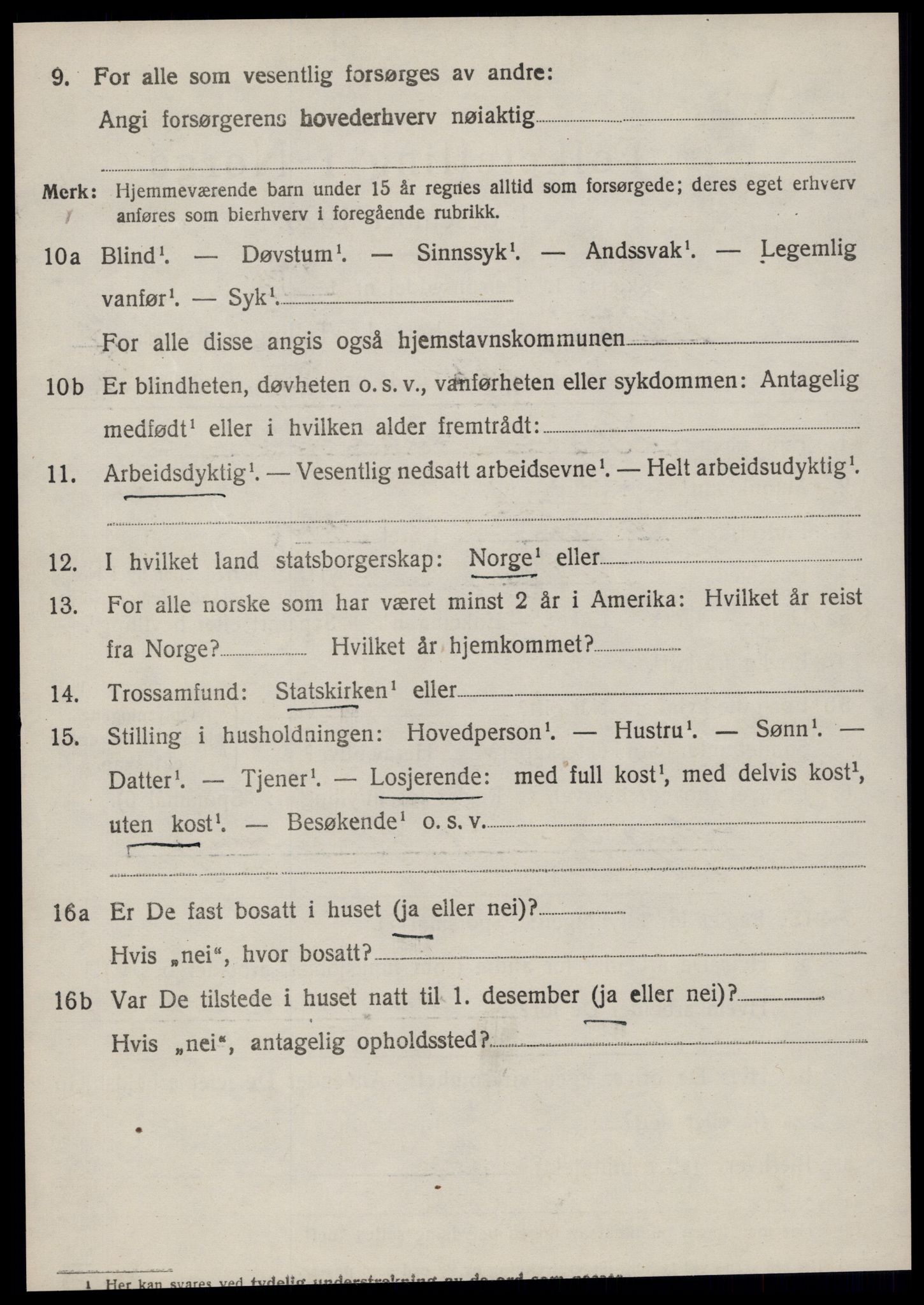 SAT, 1920 census for Veøy, 1920, p. 5110