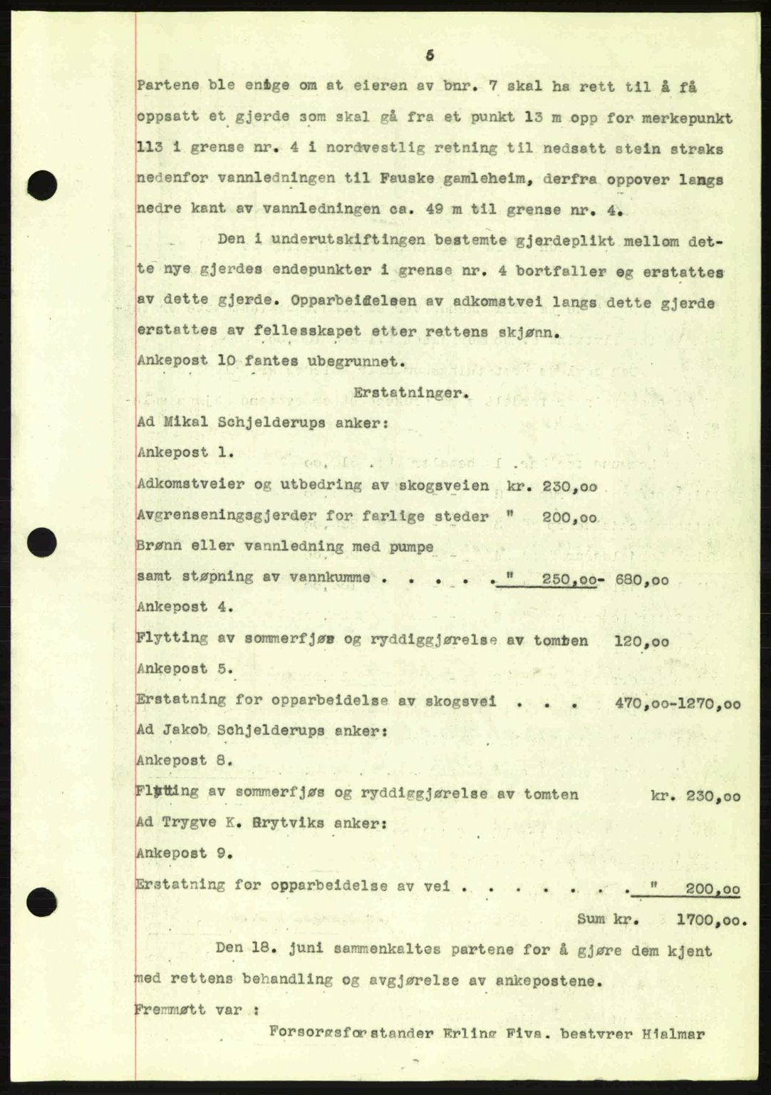 Salten sorenskriveri, AV/SAT-A-4578/1/2/2C: Mortgage book no. A14-15, 1943-1945, Diary no: : 1963/1943