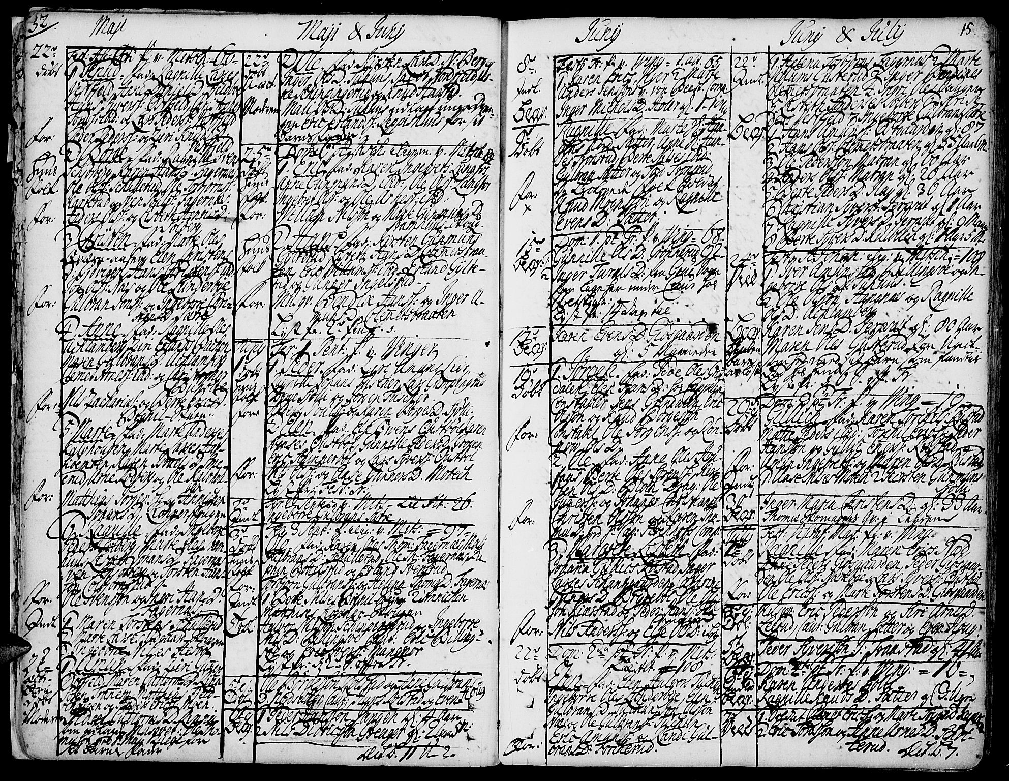 Vinger prestekontor, AV/SAH-PREST-024/H/Ha/Haa/L0002: Parish register (official) no. 2, 1730-1751, p. 15