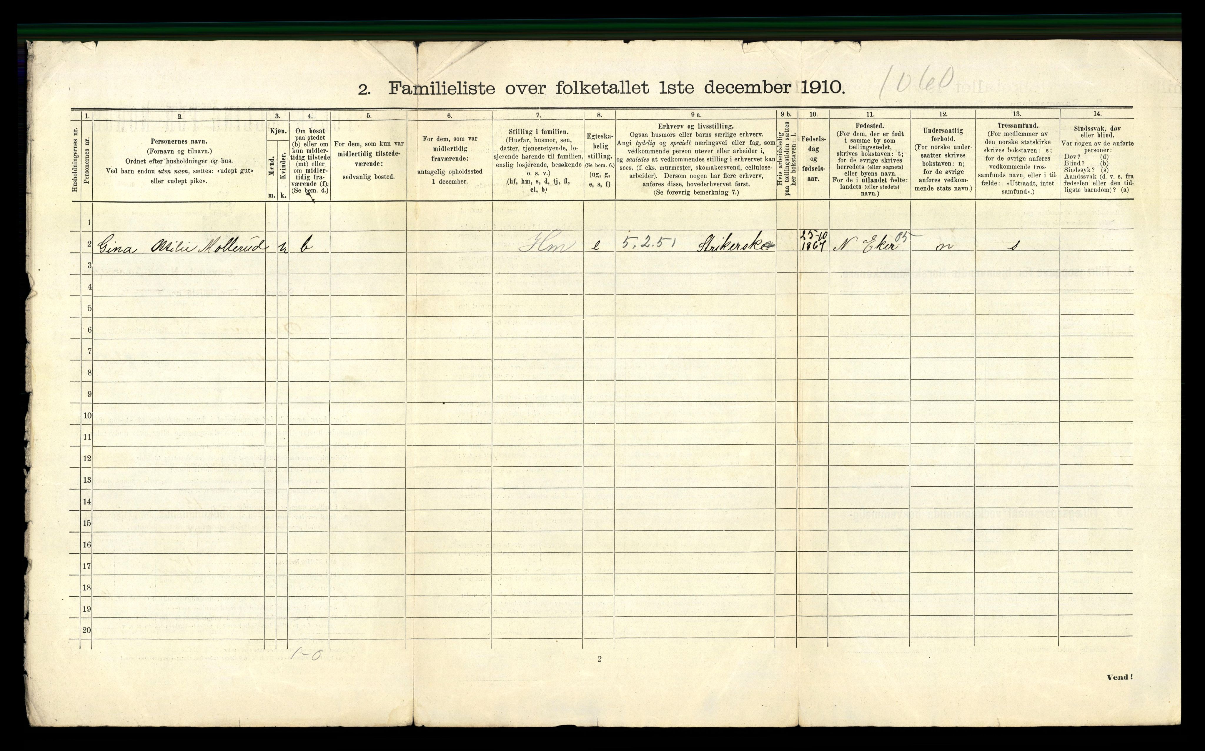 RA, 1910 census for Drammen, 1910, p. 9117