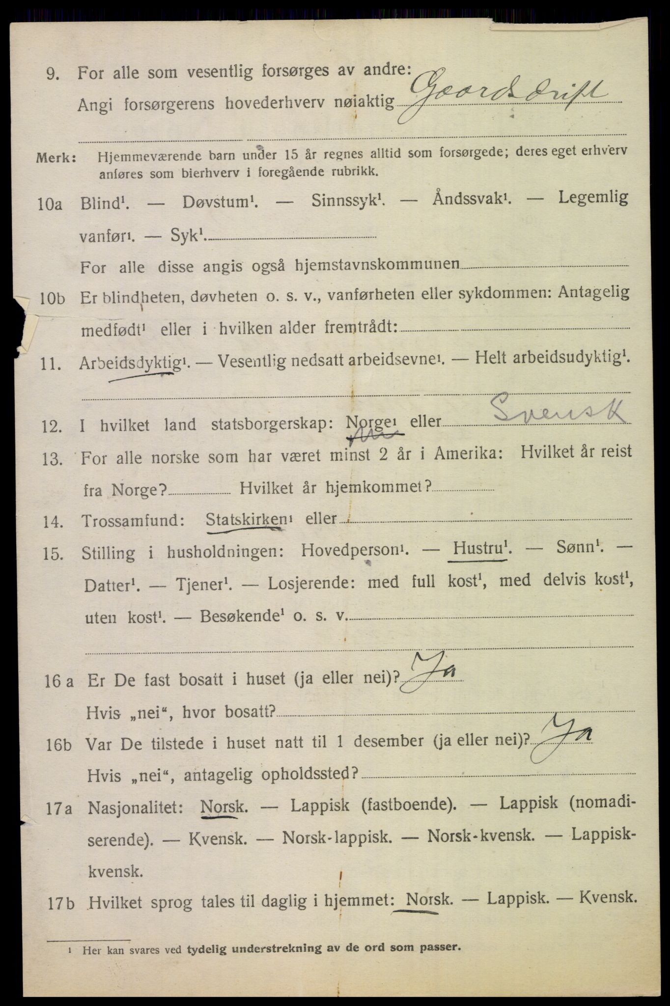 SAT, 1920 census for Saltdal, 1920, p. 8512