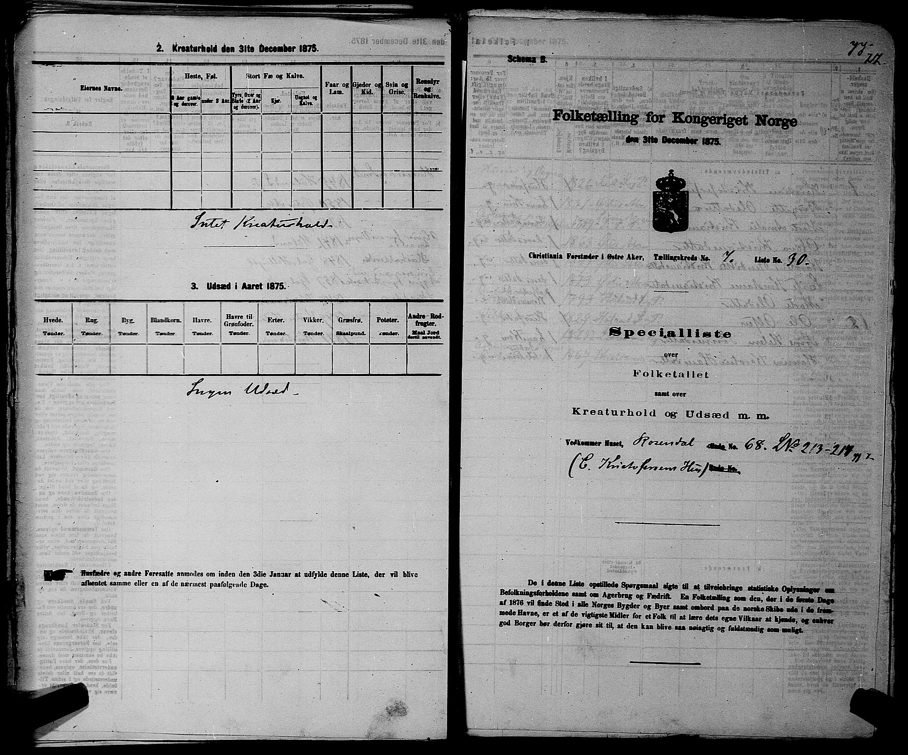 RA, 1875 census for 0218bP Østre Aker, 1875, p. 1979