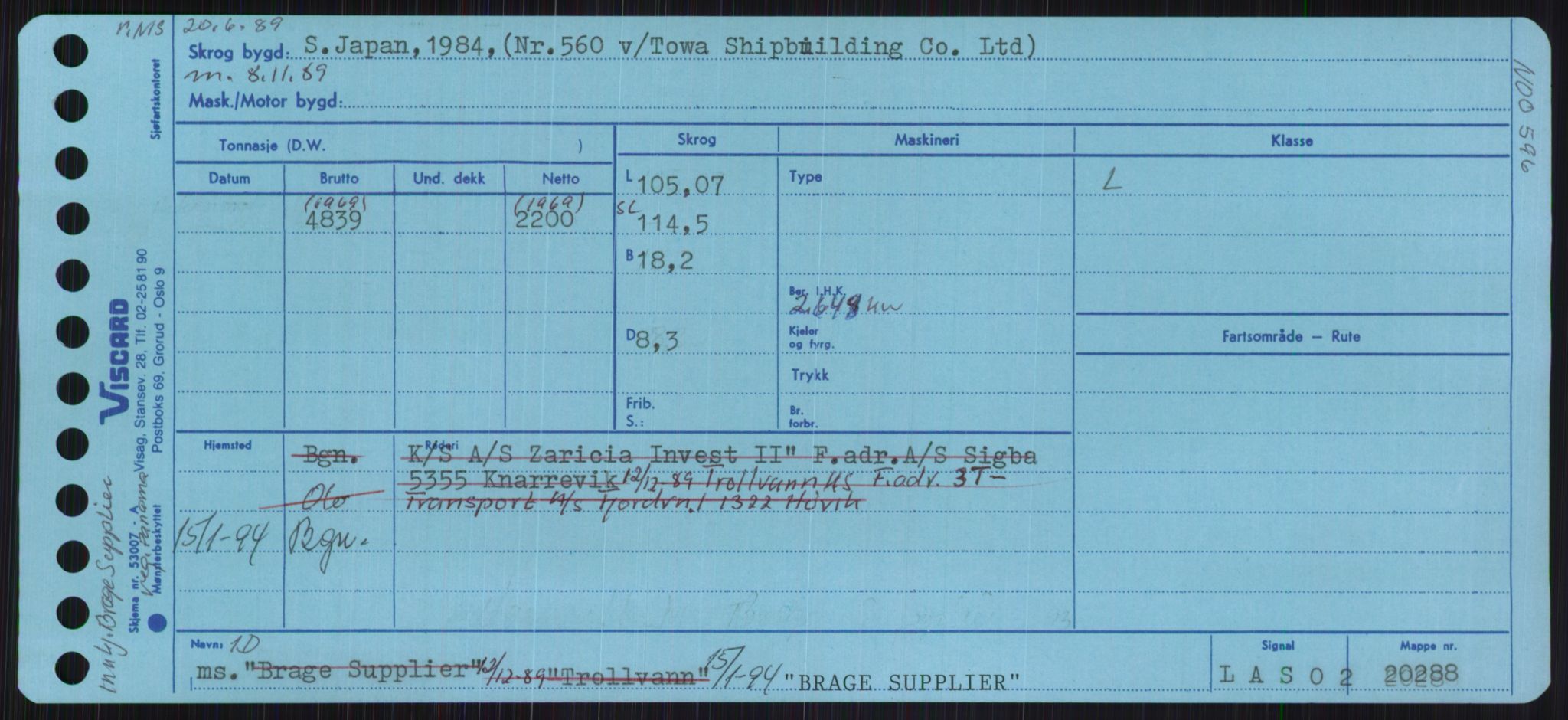 Sjøfartsdirektoratet med forløpere, Skipsmålingen, RA/S-1627/H/Ha/L0001/0002: Fartøy, A-Eig / Fartøy Bjør-Eig, p. 221