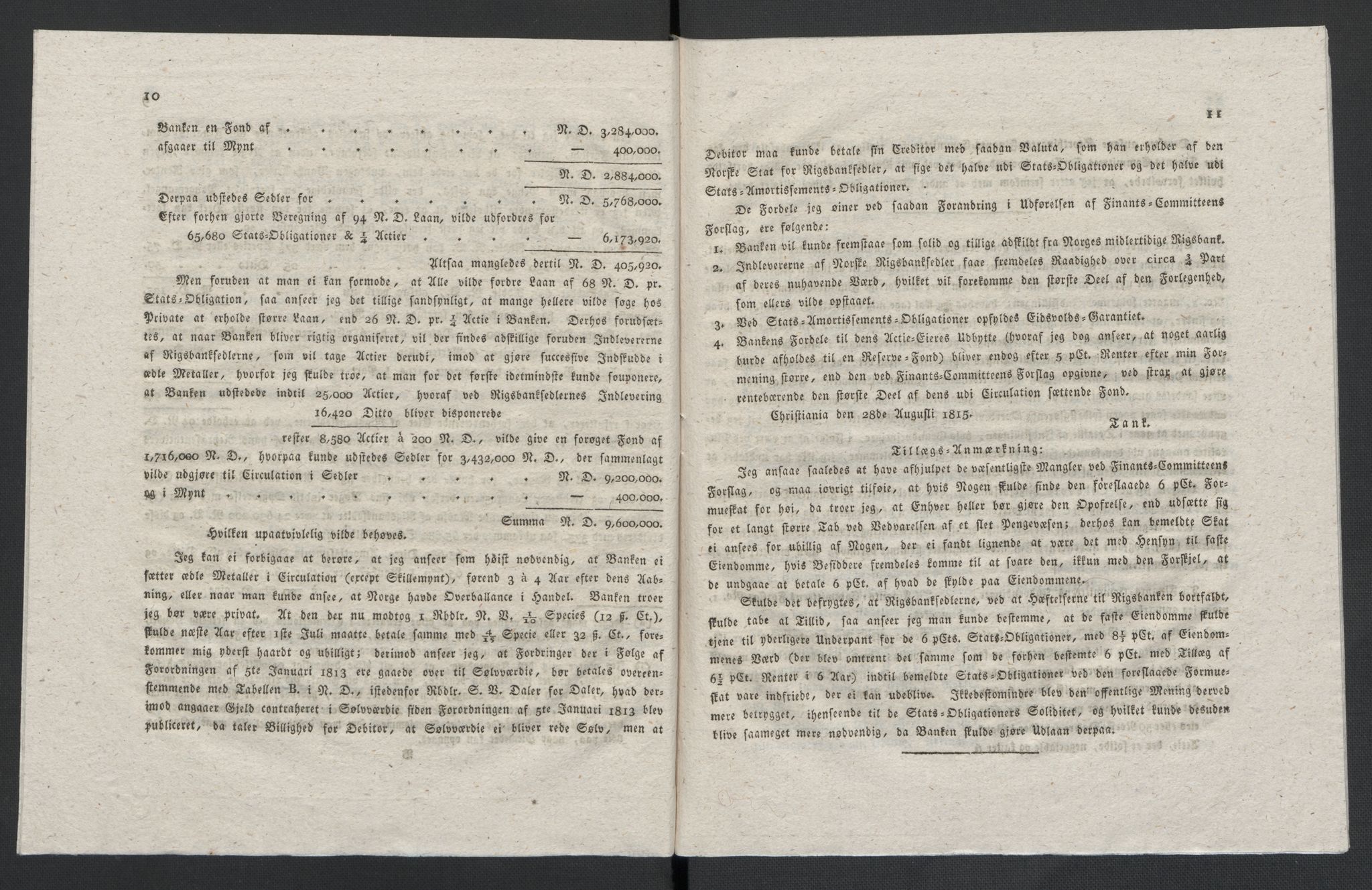 Christie, Wilhelm Frimann Koren, AV/RA-PA-0014/F/L0005: Christies dokumenter fra Stortinget, 1815-1816, p. 531