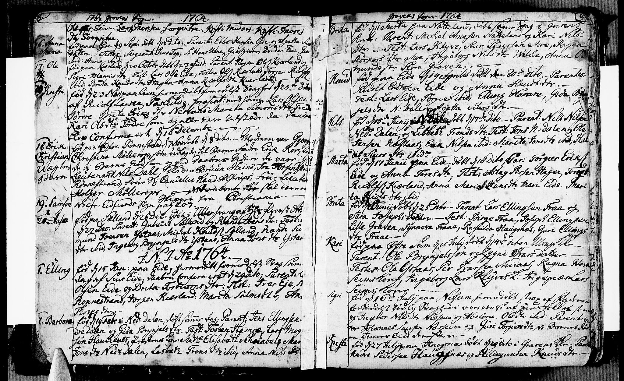 Ulvik sokneprestembete, SAB/A-78801/H/Haa: Parish register (official) no. A 7, 1761-1792, p. 8-9