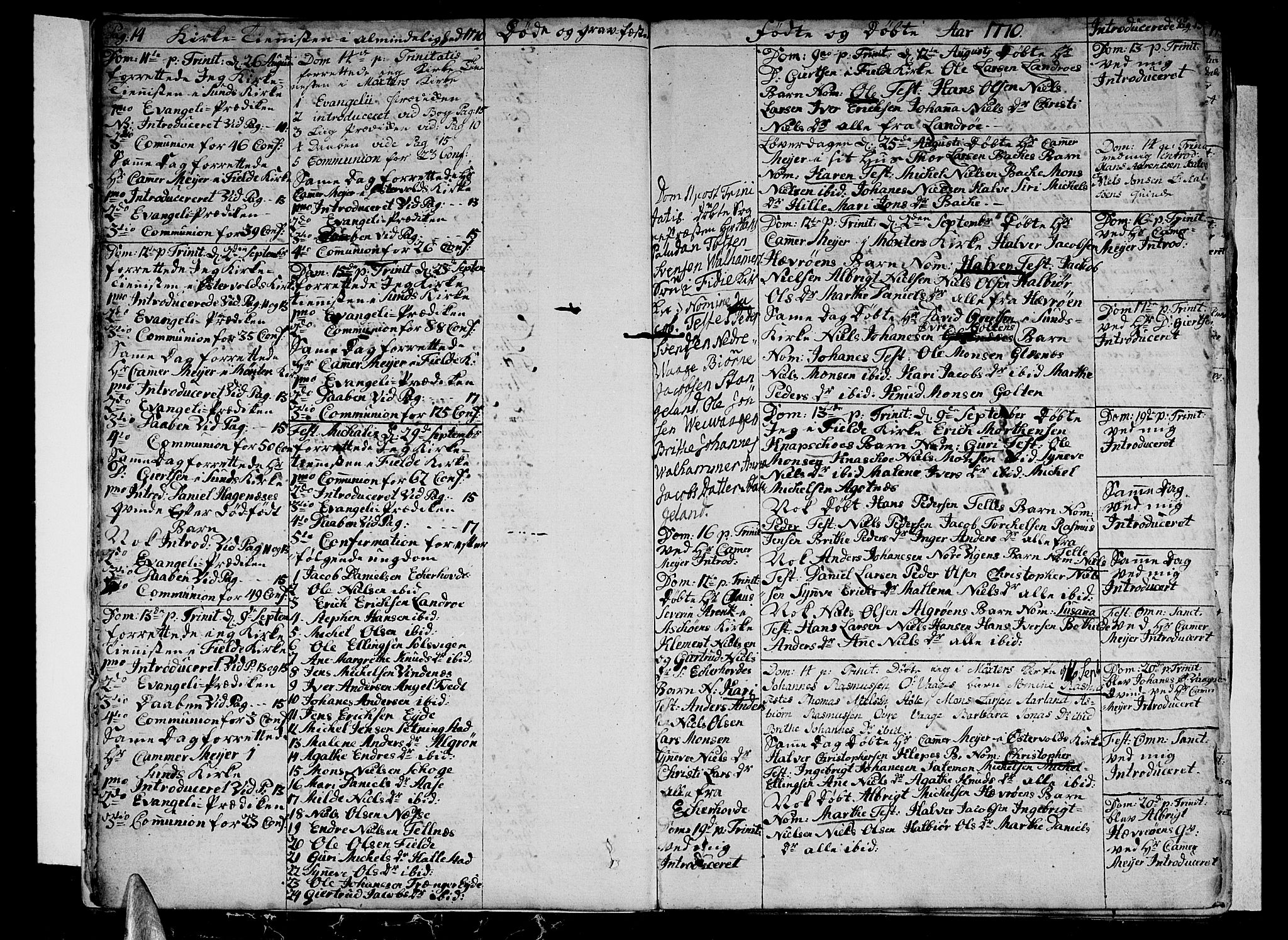 Sund sokneprestembete, AV/SAB-A-99930: Parish register (official) no. A 5, 1770-1795, p. 14-15