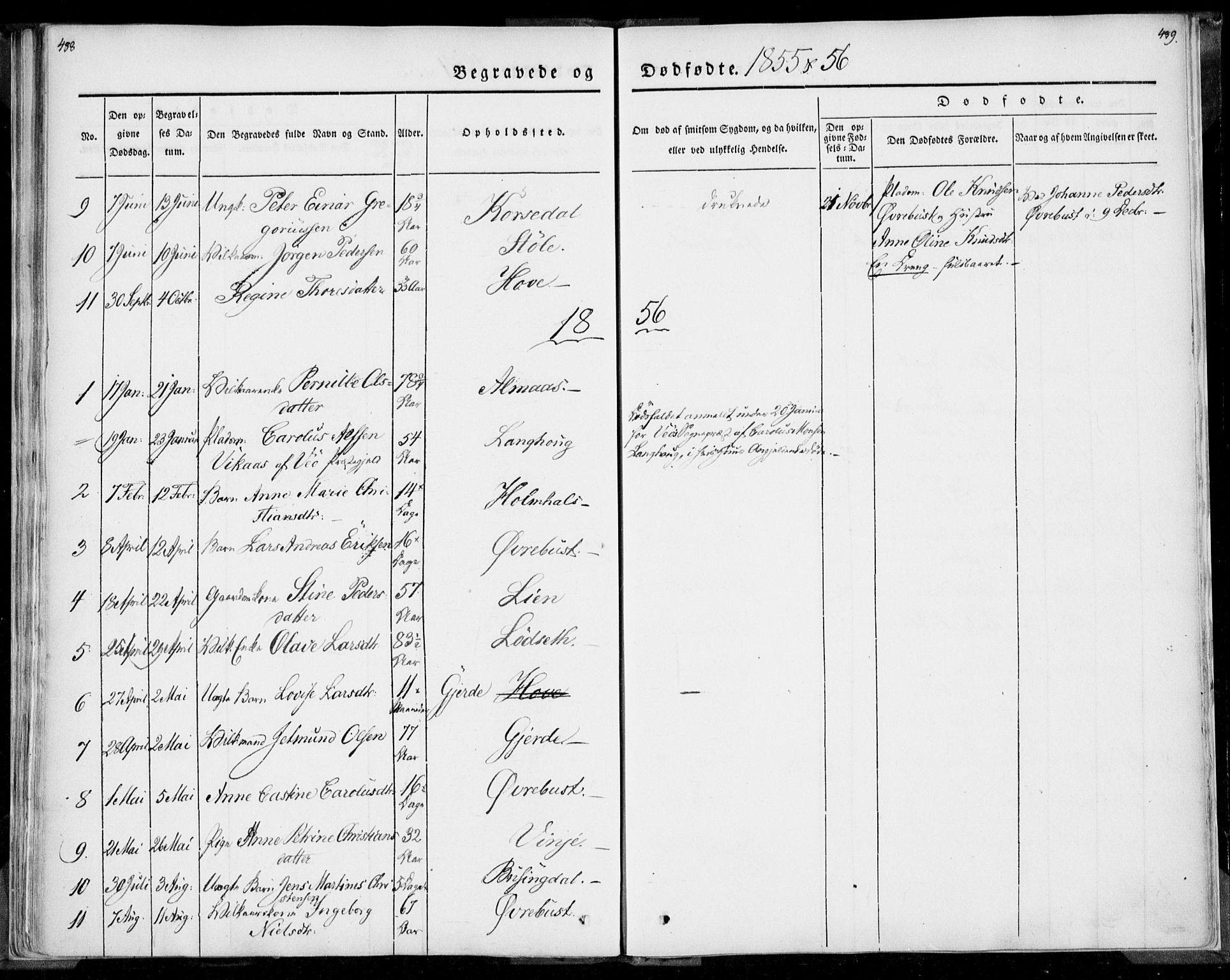 Ministerialprotokoller, klokkerbøker og fødselsregistre - Møre og Romsdal, SAT/A-1454/520/L0277: Parish register (official) no. 520A07, 1843-1861, p. 488-489