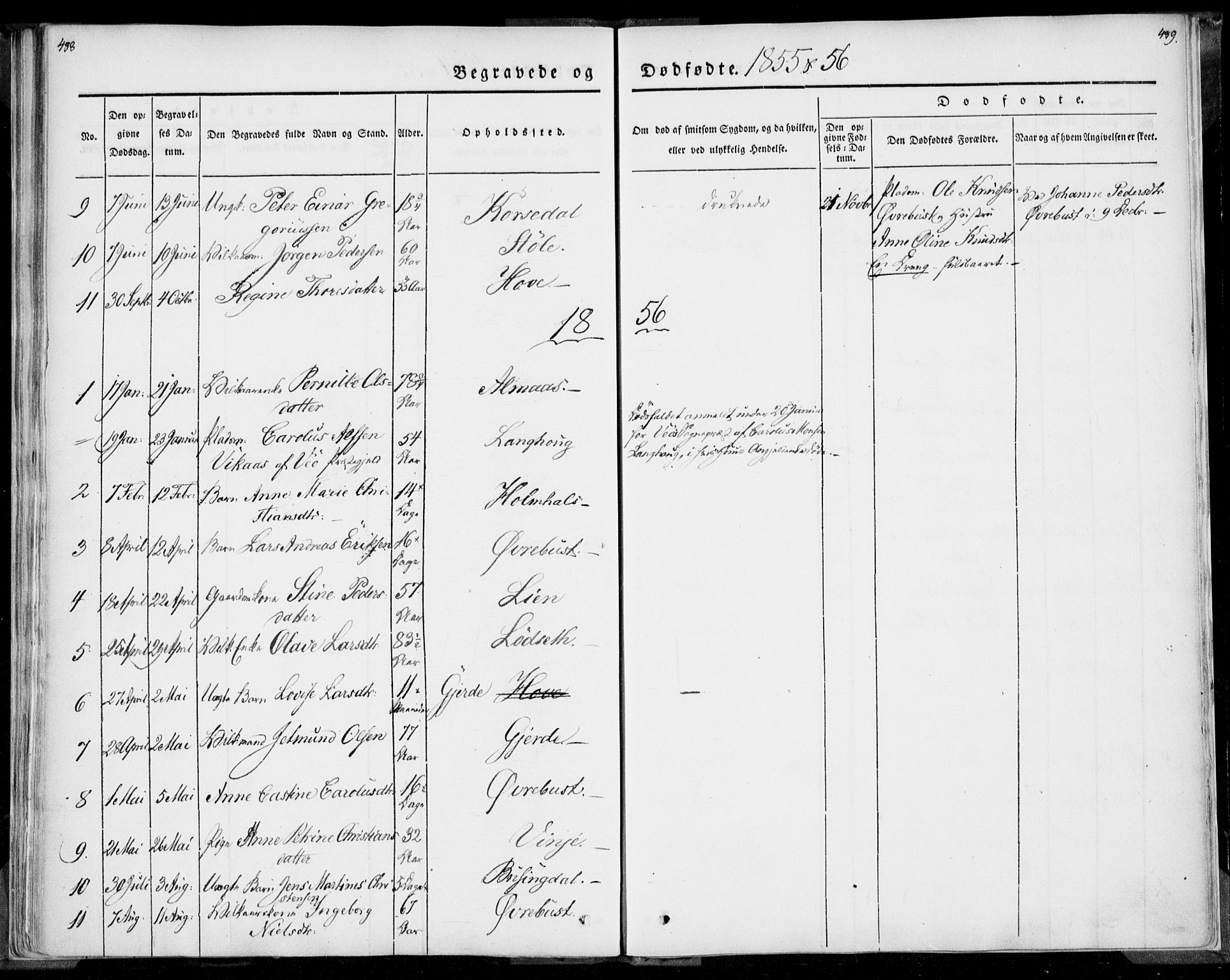 Ministerialprotokoller, klokkerbøker og fødselsregistre - Møre og Romsdal, AV/SAT-A-1454/520/L0277: Parish register (official) no. 520A07, 1843-1861, p. 488-489