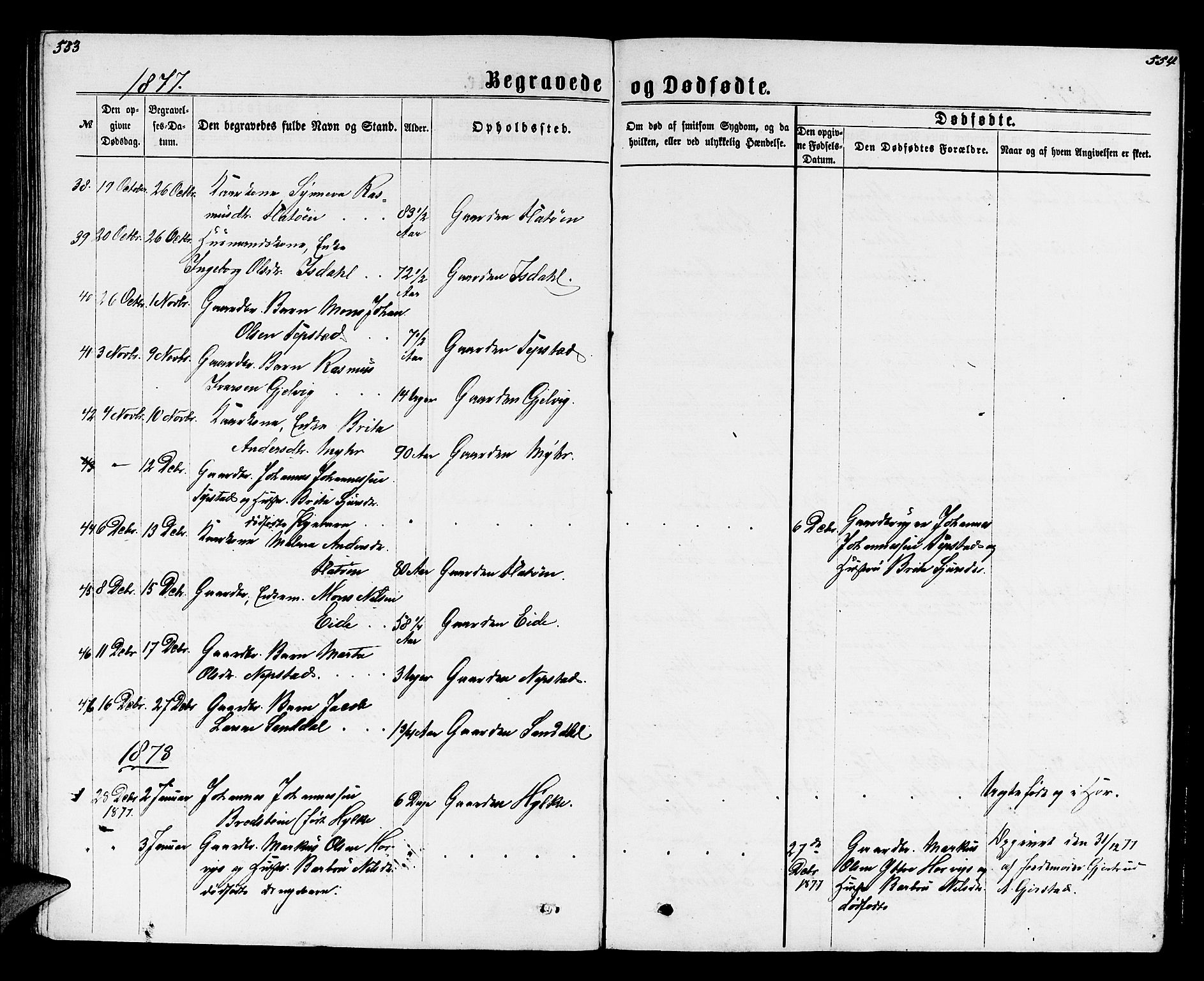 Hamre sokneprestembete, SAB/A-75501/H/Ha/Hab: Parish register (copy) no. B 2, 1863-1880, p. 553-554