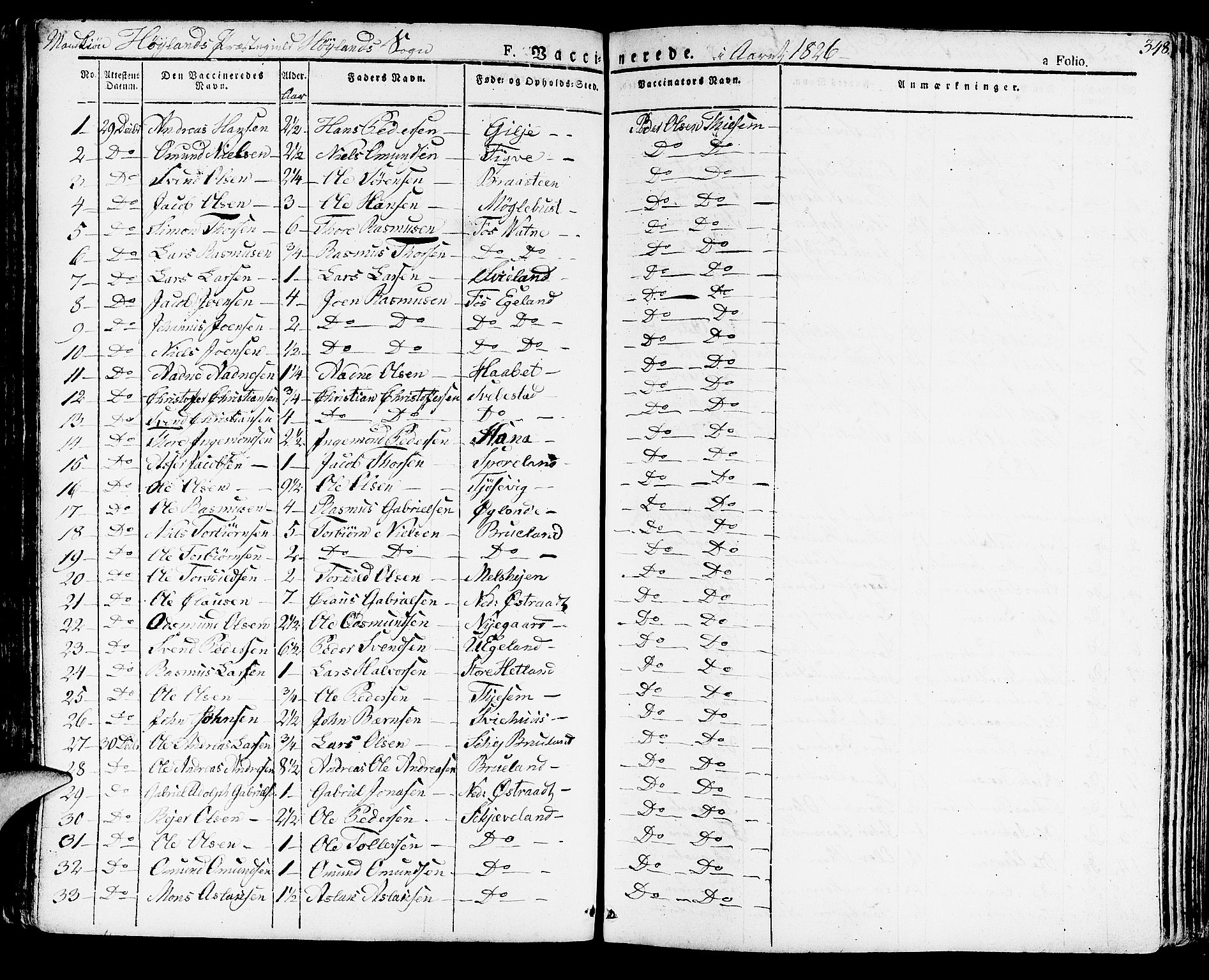 Høyland sokneprestkontor, SAST/A-101799/001/30BA/L0007: Parish register (official) no. A 7 /1, 1825-1841, p. 348