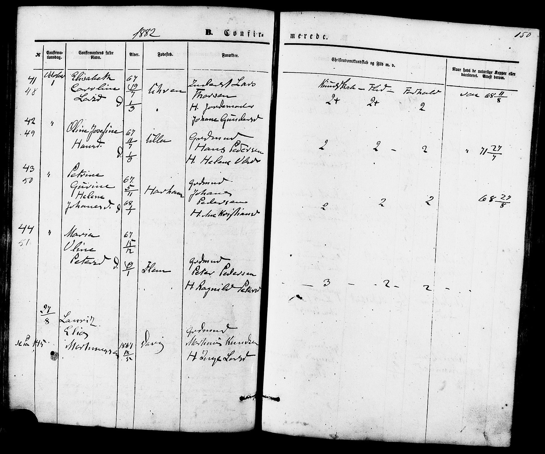 Ministerialprotokoller, klokkerbøker og fødselsregistre - Møre og Romsdal, AV/SAT-A-1454/536/L0500: Parish register (official) no. 536A09, 1876-1889, p. 150