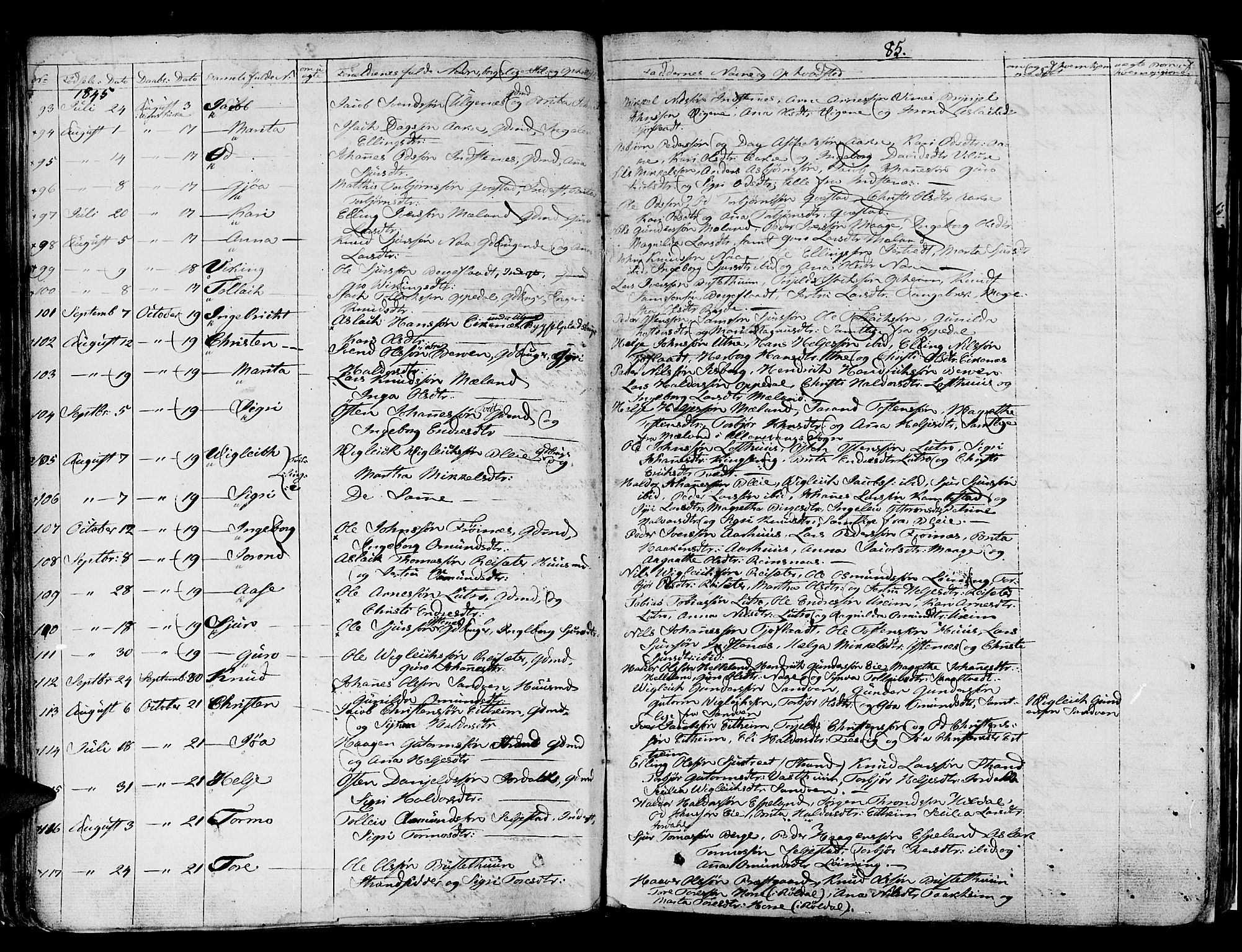 Ullensvang sokneprestembete, AV/SAB-A-78701/H/Haa: Parish register (official) no. A 10, 1825-1853, p. 85