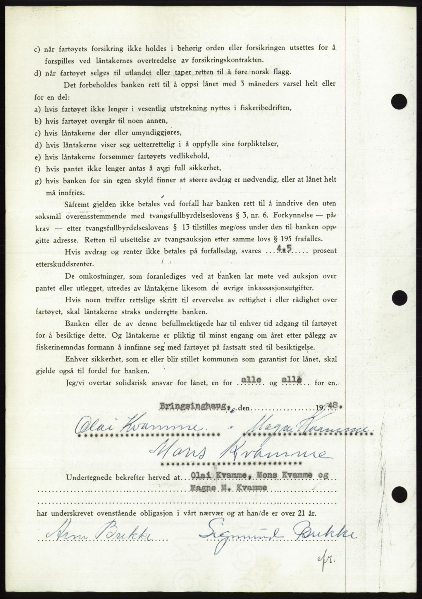 Søre Sunnmøre sorenskriveri, AV/SAT-A-4122/1/2/2C/L0116: Mortgage book no. 4B, 1948-1949, Diary no: : 1492/1948
