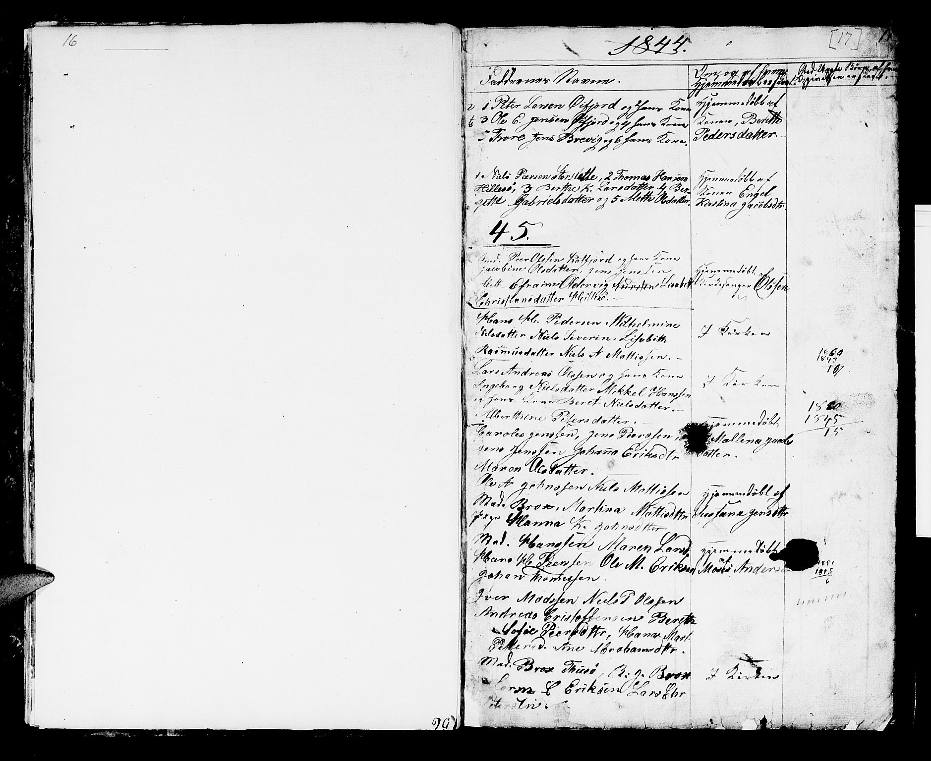 Lenvik sokneprestembete, SATØ/S-1310/H/Ha/Hab/L0018klokker: Parish register (copy) no. 18, 1838-1854, p. 17
