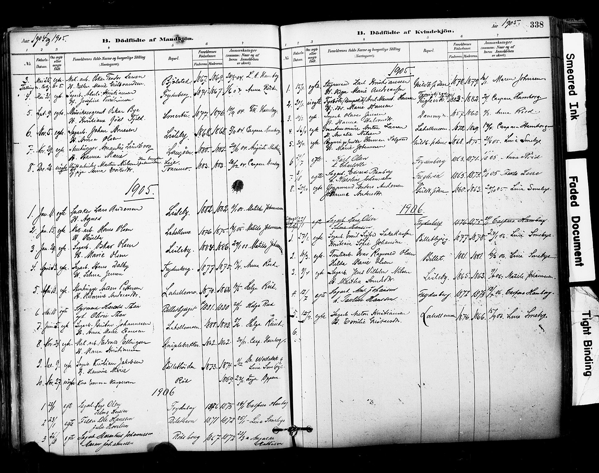 Glemmen prestekontor Kirkebøker, SAO/A-10908/F/Fa/L0011: Parish register (official) no. 11, 1878-1917, p. 338