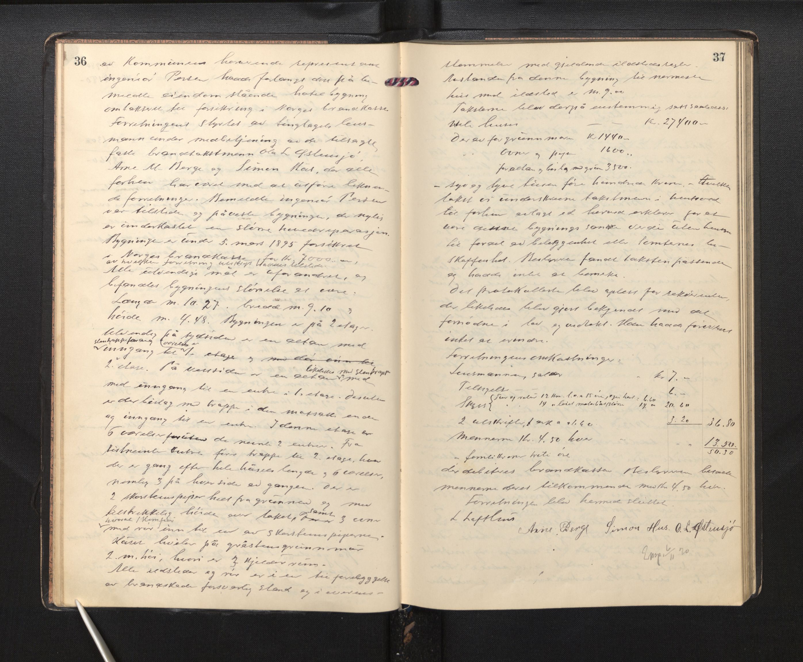 Lensmannen i Kvam, AV/SAB-A-33201/0012/L0003: Branntakstprotokoll, 1919-1941, p. 36-37