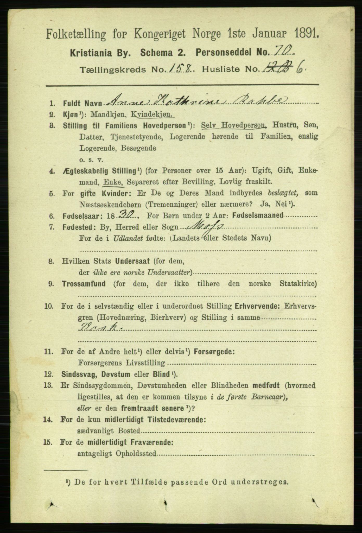 RA, 1891 census for 0301 Kristiania, 1891, p. 89780
