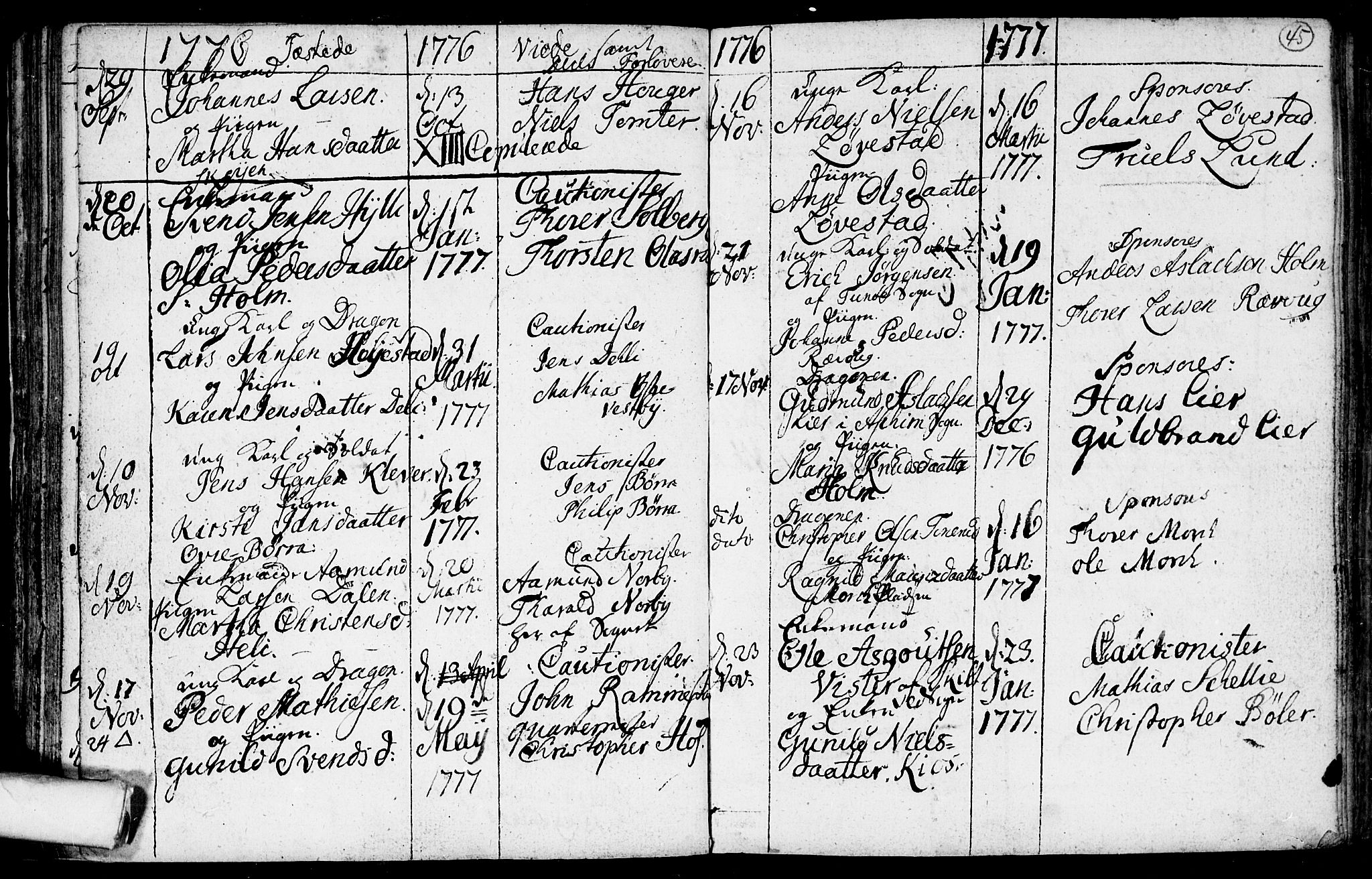 Spydeberg prestekontor Kirkebøker, AV/SAO-A-10924/F/Fa/L0002: Parish register (official) no. I 2, 1739-1780, p. 45