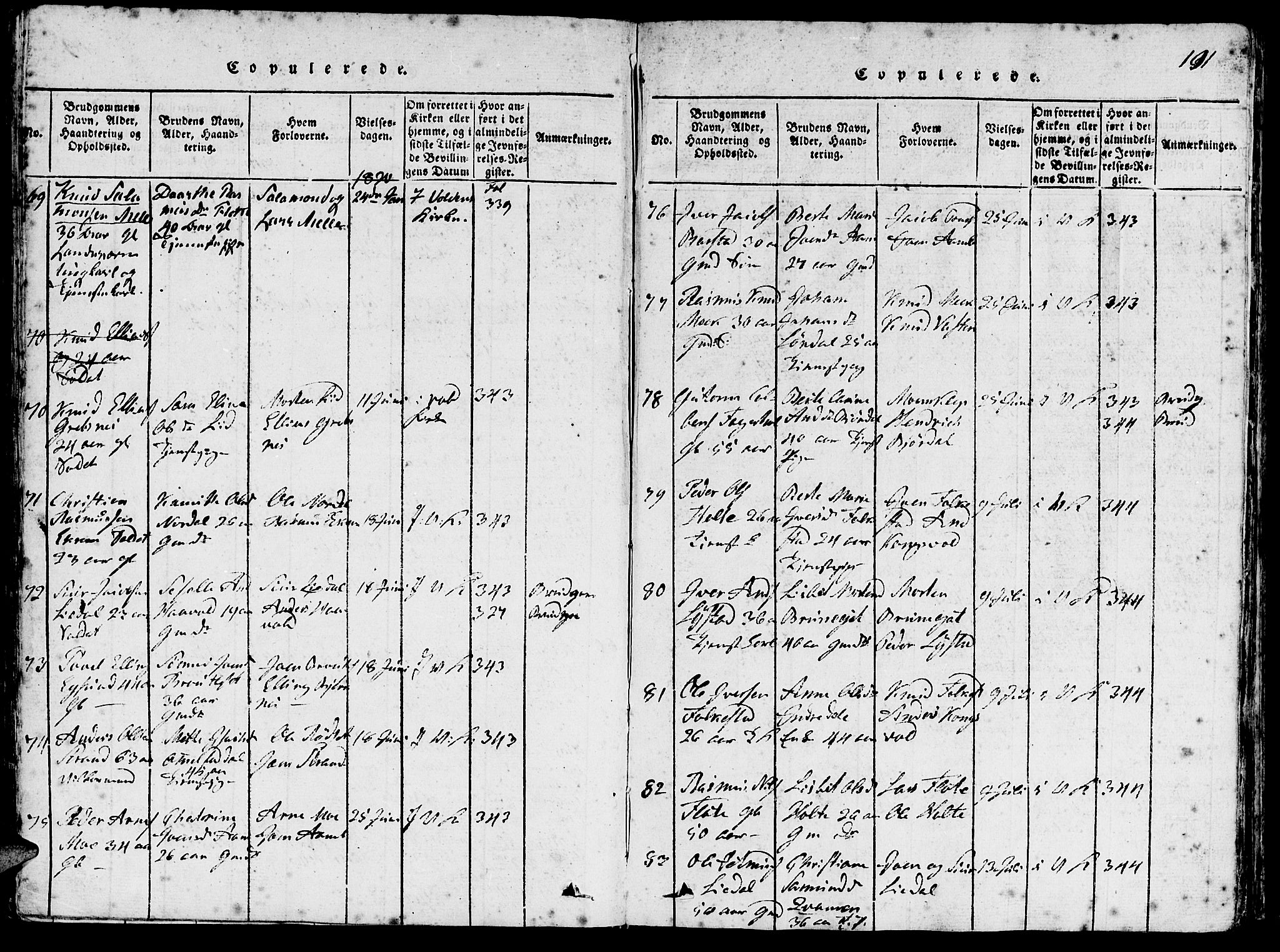 Ministerialprotokoller, klokkerbøker og fødselsregistre - Møre og Romsdal, AV/SAT-A-1454/511/L0138: Parish register (official) no. 511A05, 1817-1832, p. 191