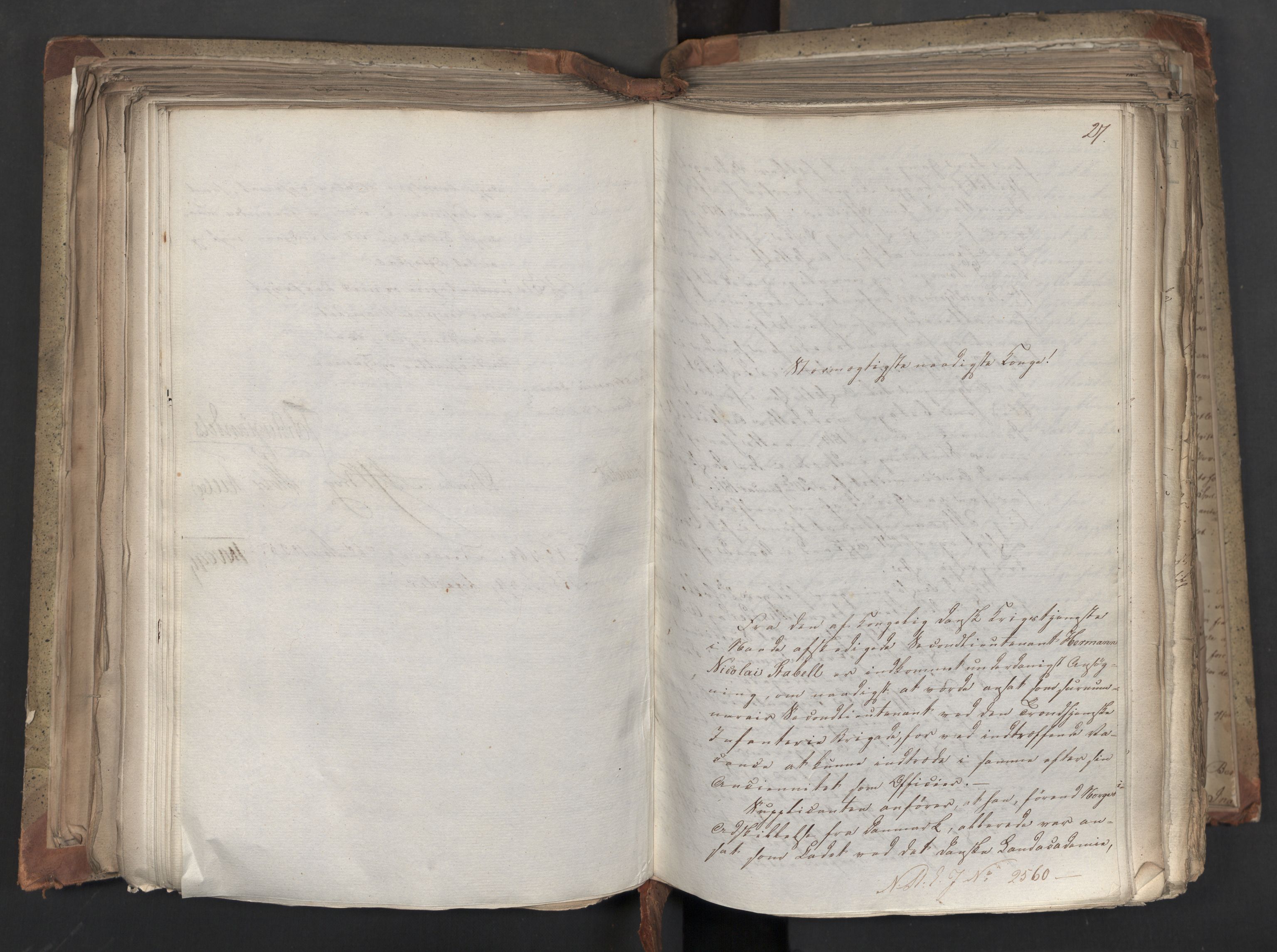 Statsrådsavdelingen i Stockholm, AV/RA-S-1003/D/Da/L0042: Regjeringsinnstillinger nr. 2467-2705, 1825, p. 275