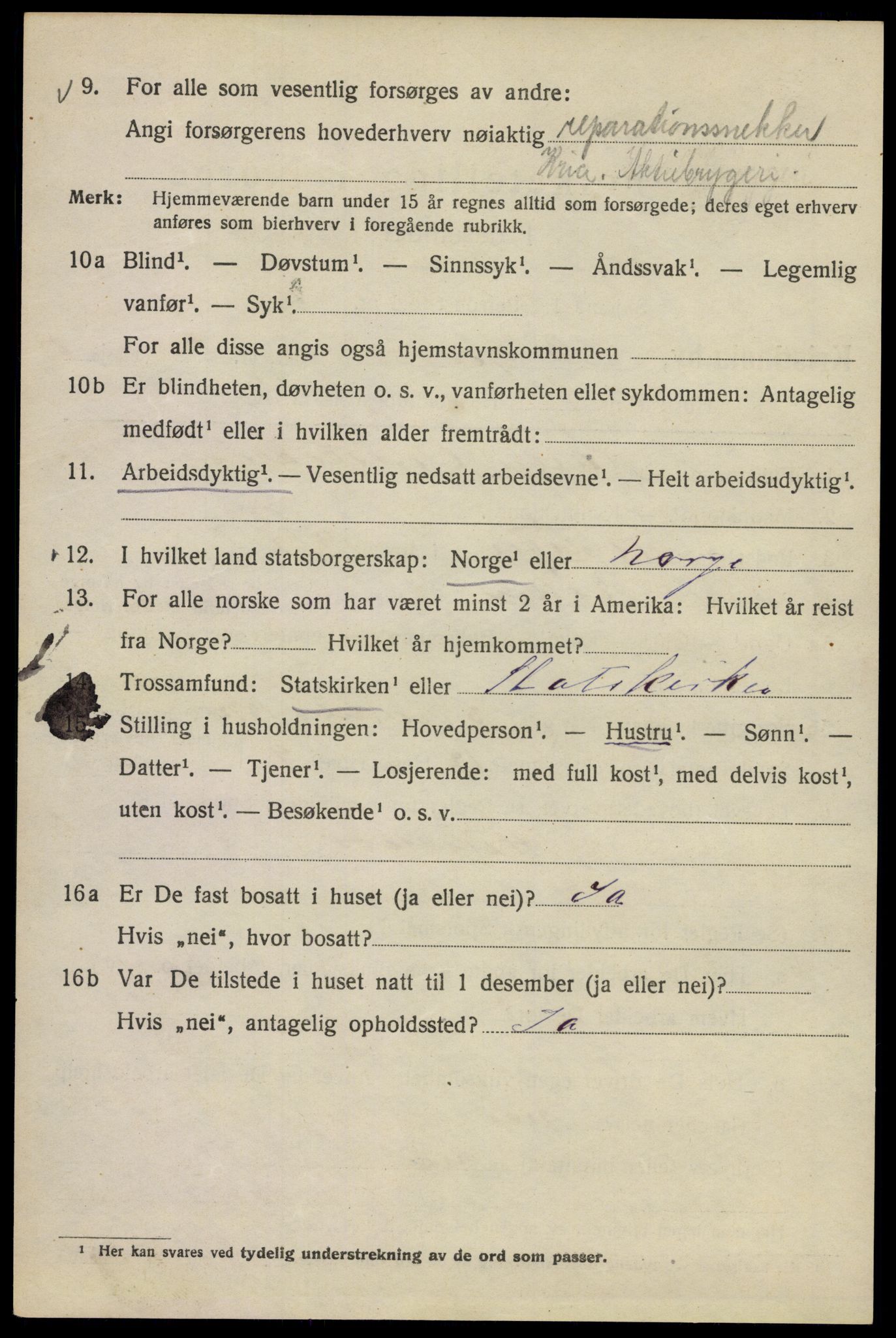 SAO, 1920 census for Kristiania, 1920, p. 157032