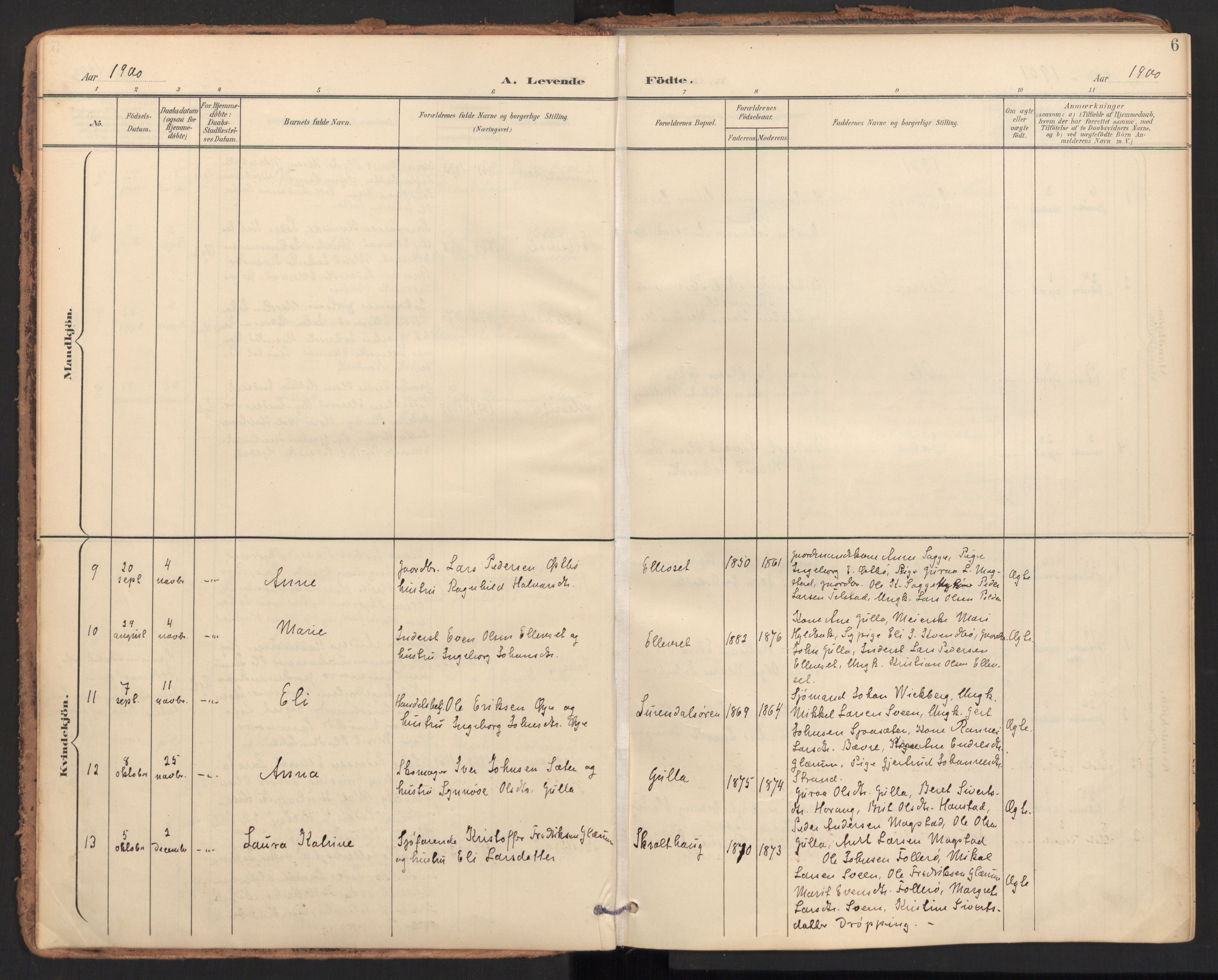 Ministerialprotokoller, klokkerbøker og fødselsregistre - Møre og Romsdal, AV/SAT-A-1454/596/L1057: Parish register (official) no. 596A02, 1900-1917, p. 6